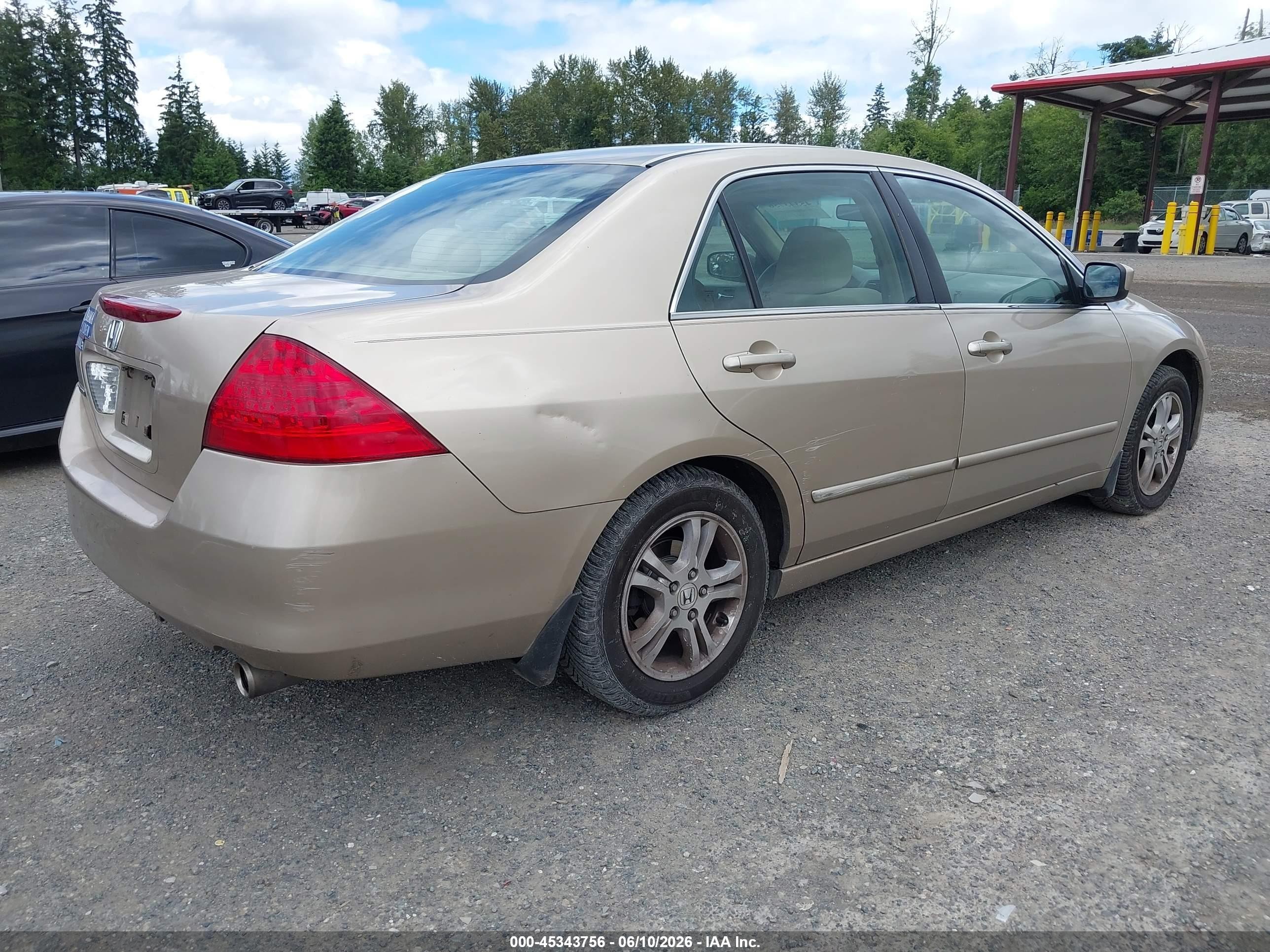 2007 Honda Accord 2.4 Ex Gold vin: 1HGCM56737A191633