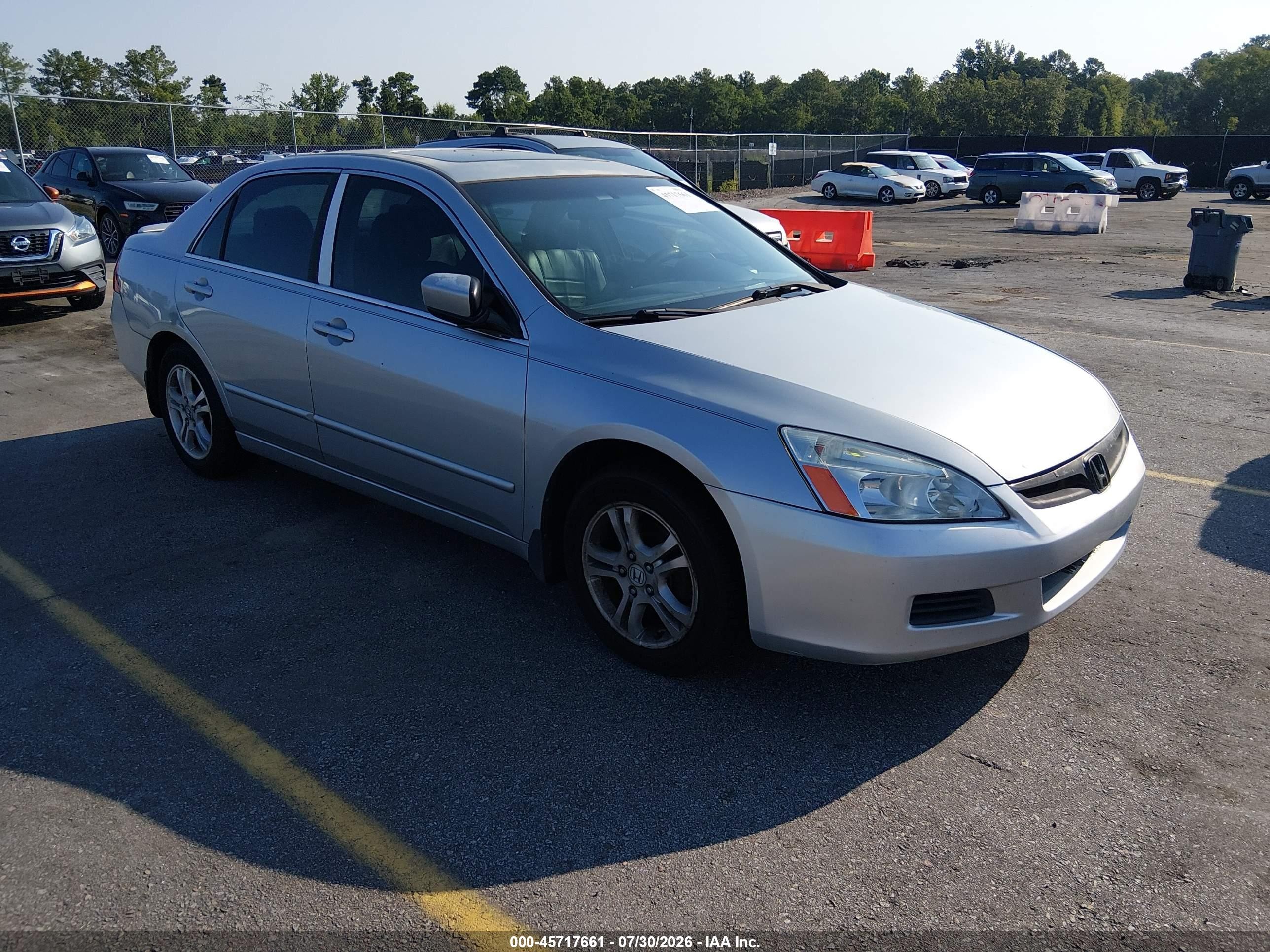 2007 Honda Accord 2.4 Ex Silver vin: 1HGCM56737A223139