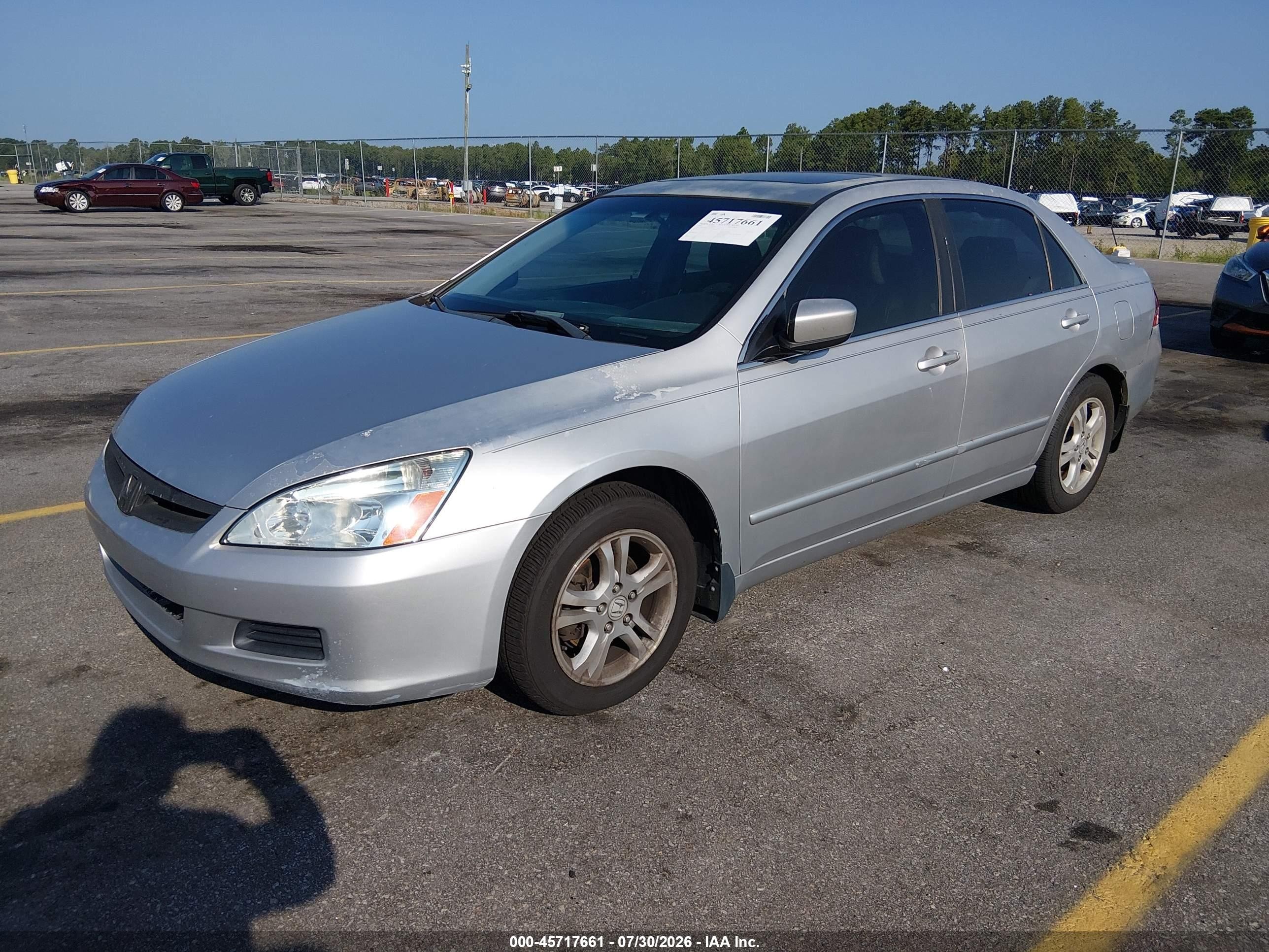 2007 Honda Accord 2.4 Ex Silver vin: 1HGCM56737A223139