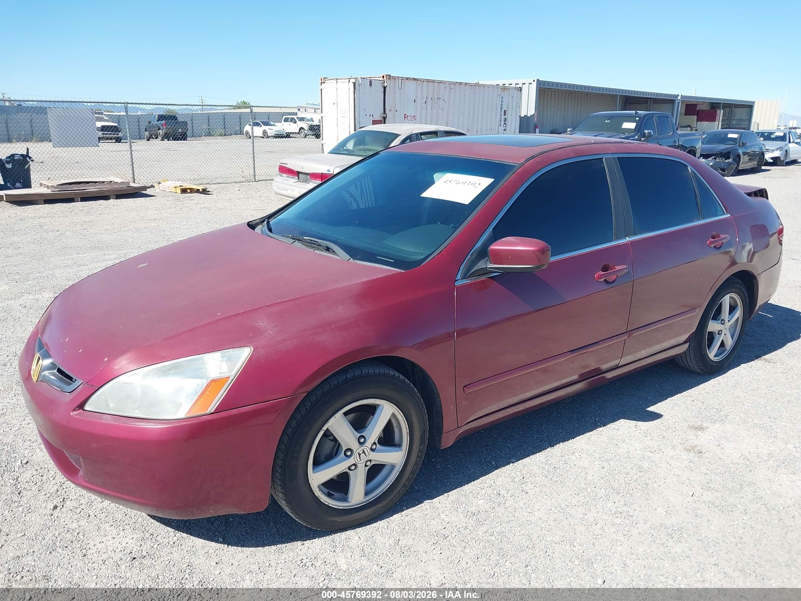 2004 Honda Accord 2.4 Ex Бордовый vin: 1HGCM56744A055104