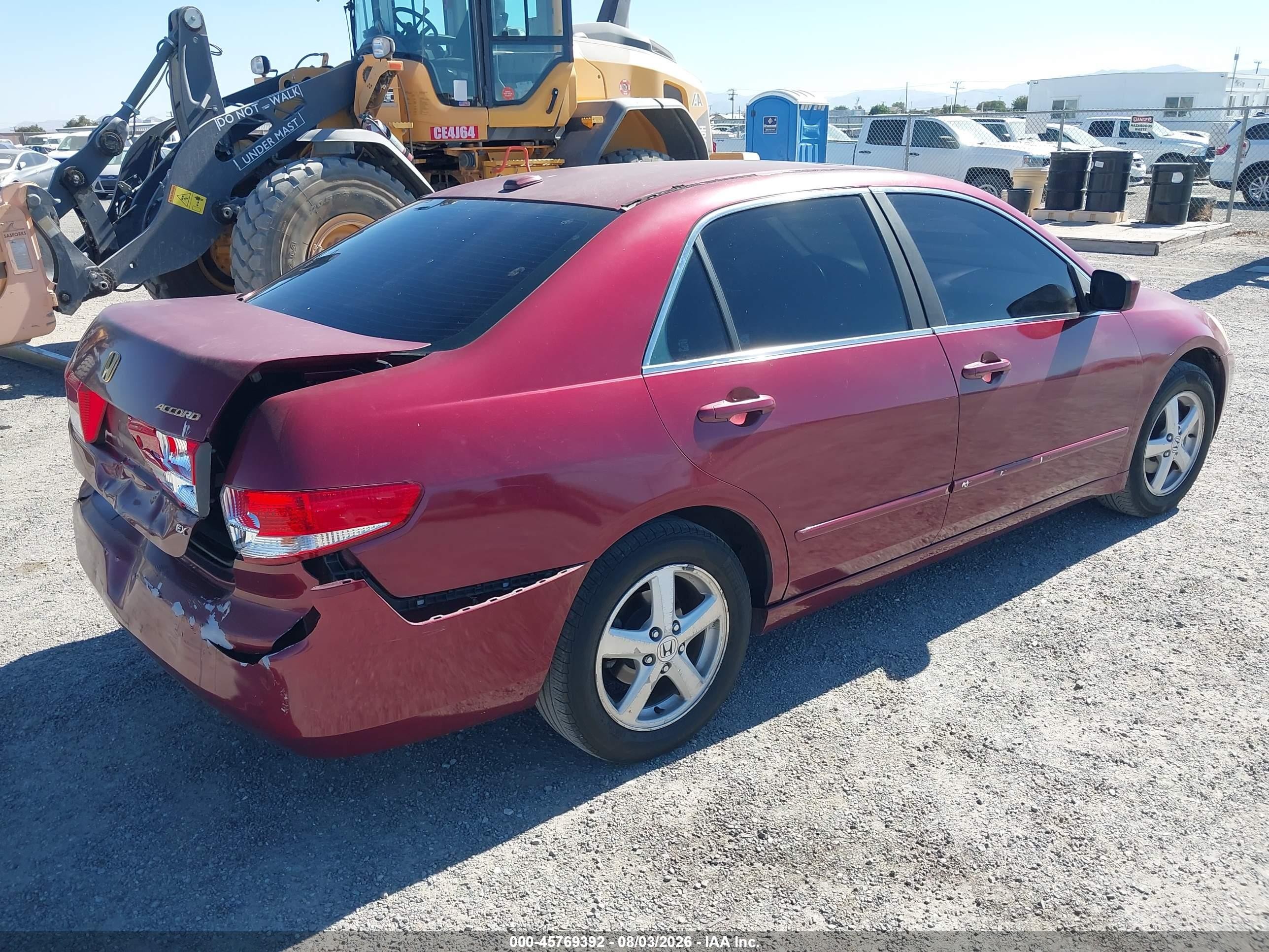 2004 Honda Accord 2.4 Ex Бордовый vin: 1HGCM56744A055104