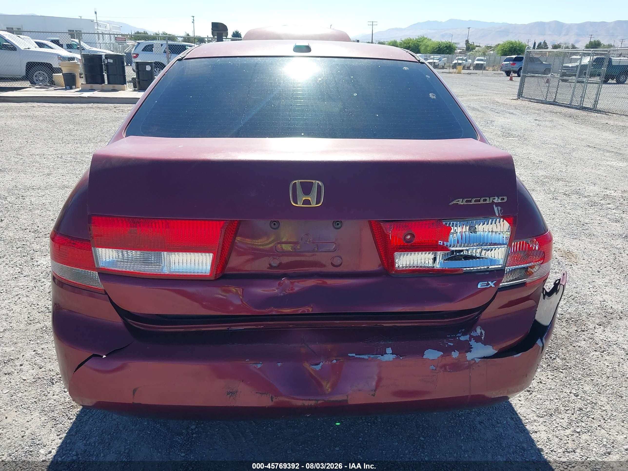 2004 Honda Accord 2.4 Ex Бордовый vin: 1HGCM56744A055104