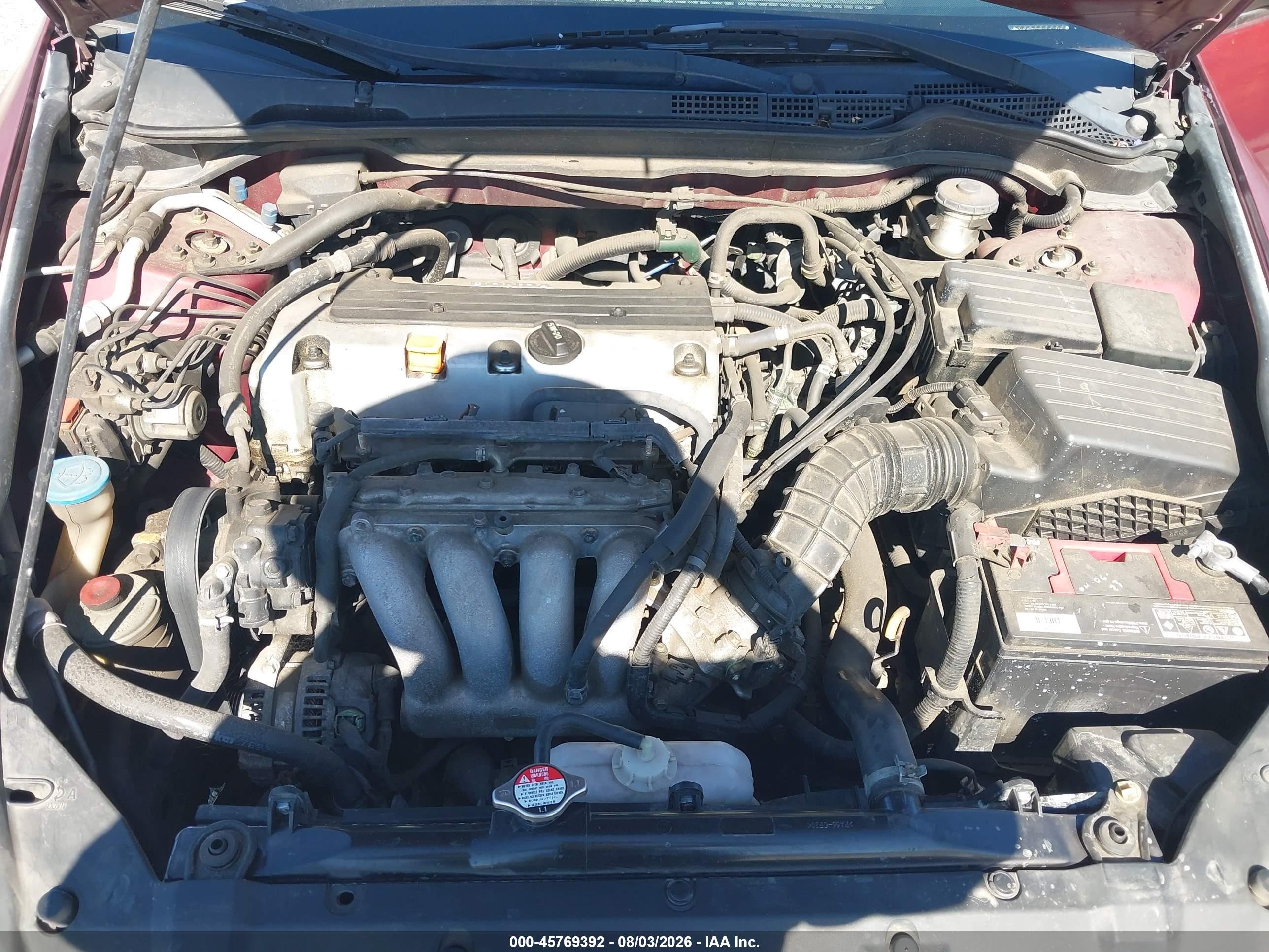 2004 Honda Accord 2.4 Ex Бордовый vin: 1HGCM56744A055104