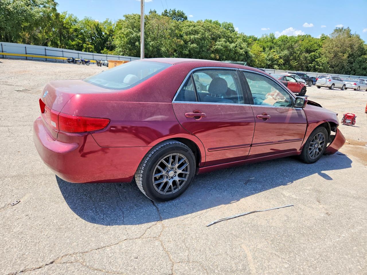 2005 Honda Accord Ex Красный vin: 1HGCM56745A035095