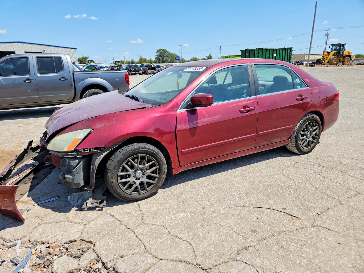2005 Honda Accord Ex Красный vin: 1HGCM56745A035095