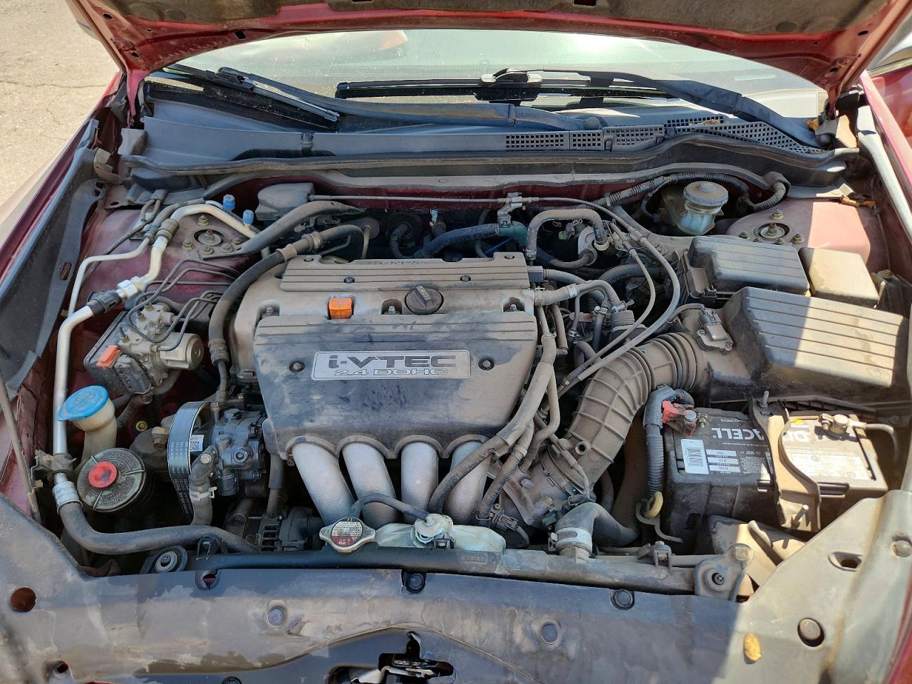 2005 Honda Accord Ex Красный vin: 1HGCM56745A035095
