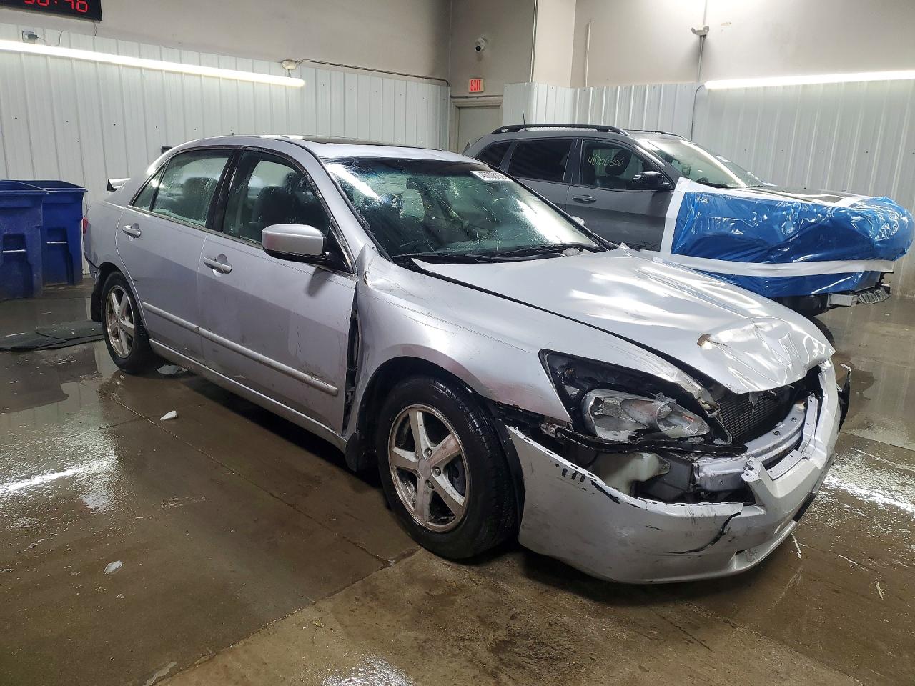 2005 Honda Accord Ex Silver vin: 1HGCM56745A045187