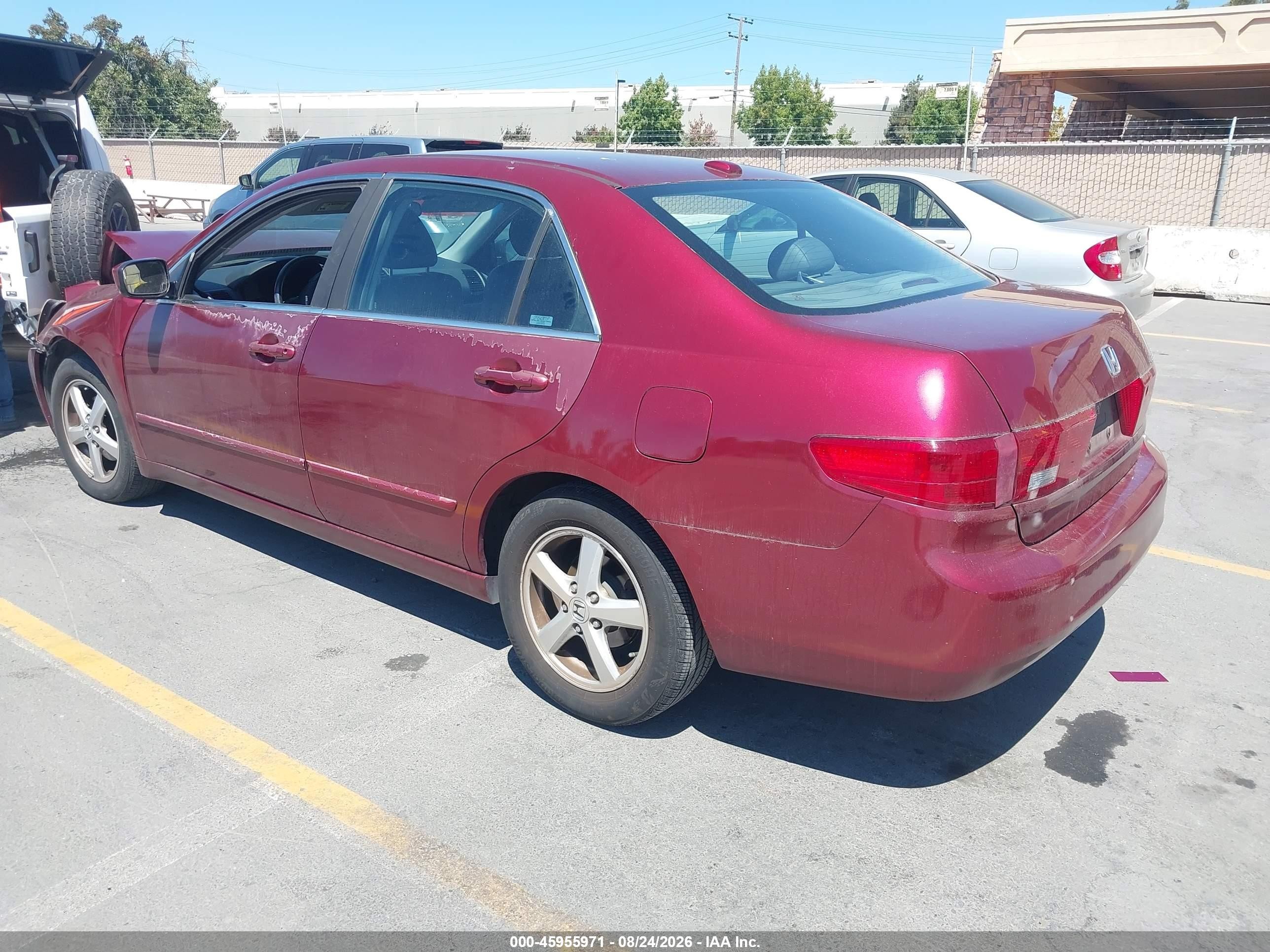 2005 Honda Accord 2.4 Ex Red vin: 1HGCM56745A087102