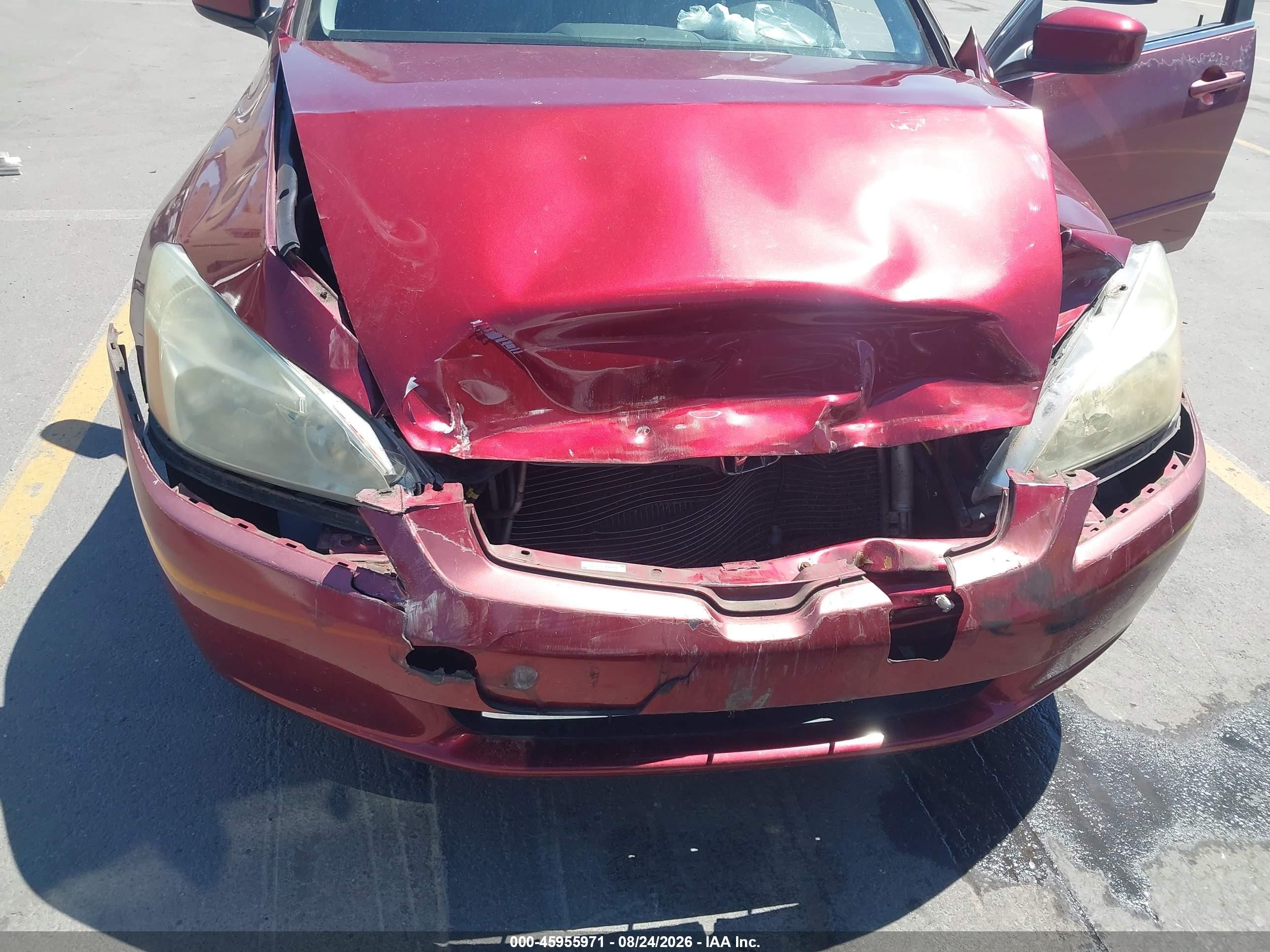2005 Honda Accord 2.4 Ex Red vin: 1HGCM56745A087102