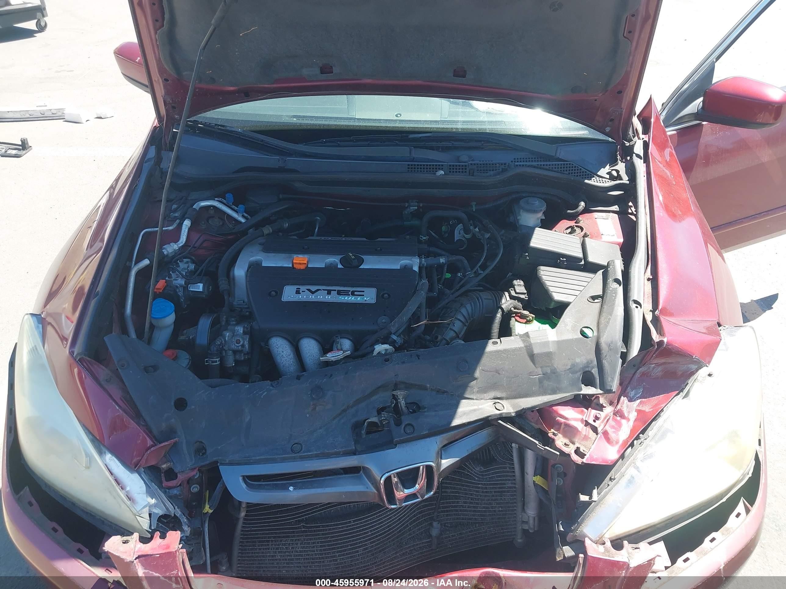2005 Honda Accord 2.4 Ex Red vin: 1HGCM56745A087102
