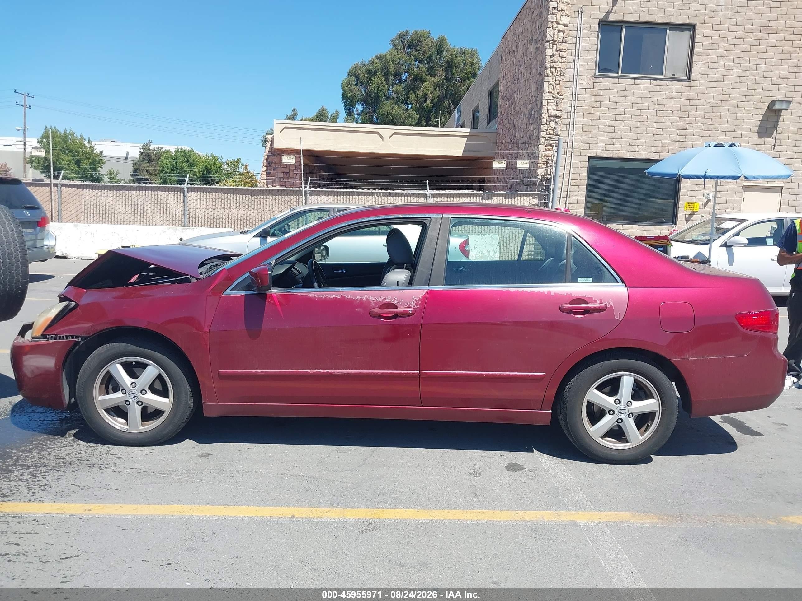 2005 Honda Accord 2.4 Ex Red vin: 1HGCM56745A087102
