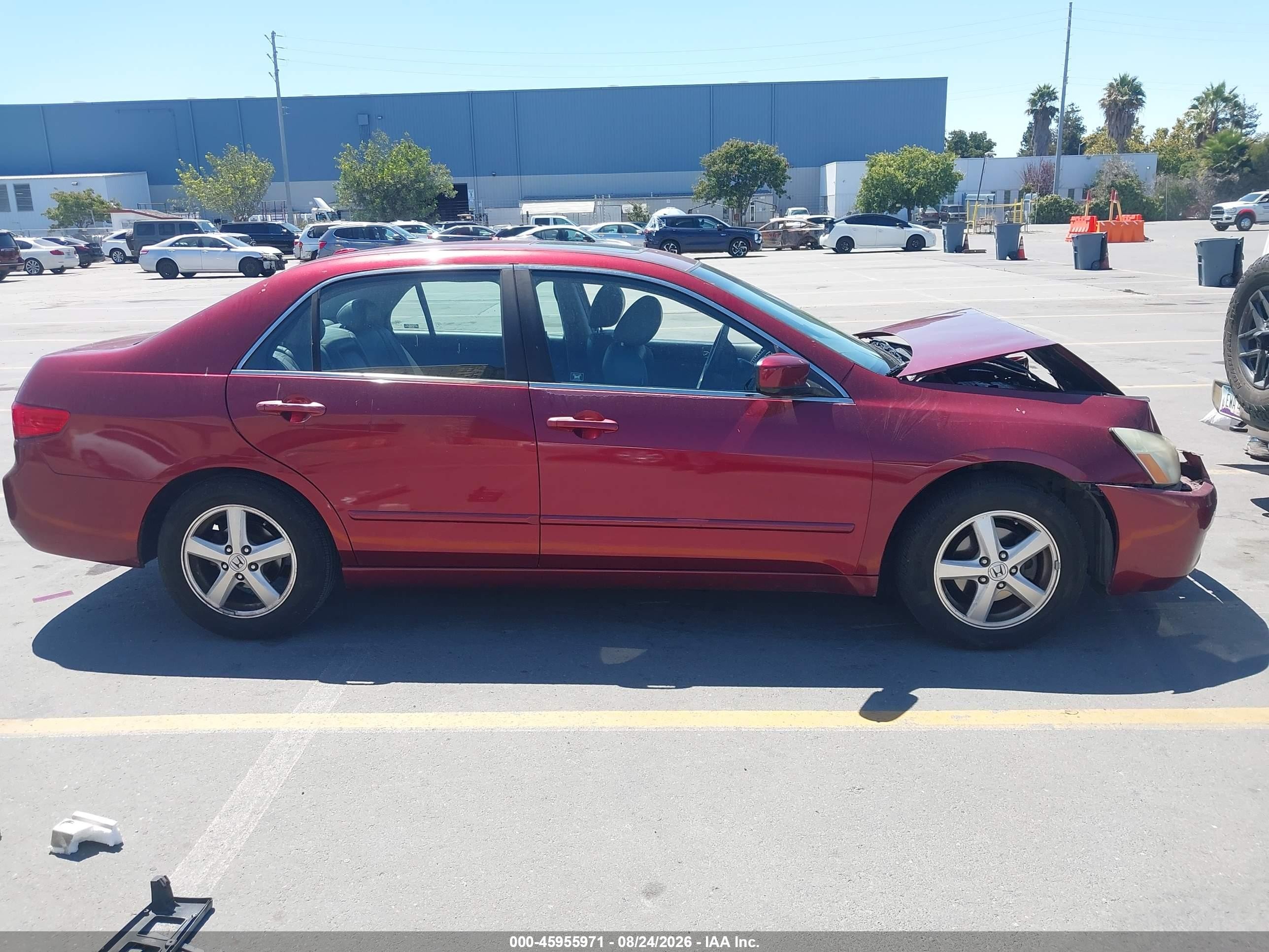 2005 Honda Accord 2.4 Ex Red vin: 1HGCM56745A087102