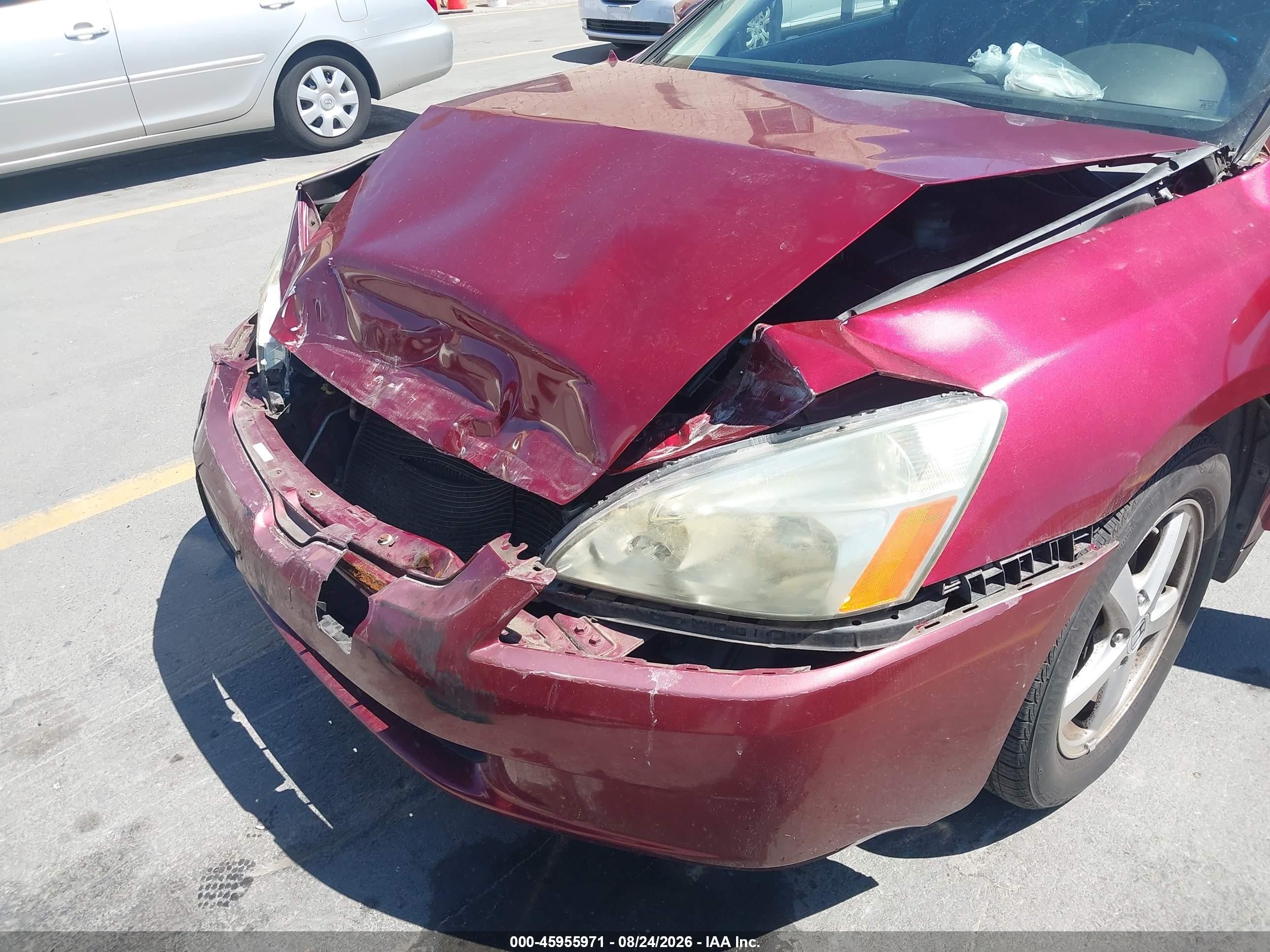 2005 Honda Accord 2.4 Ex Red vin: 1HGCM56745A087102