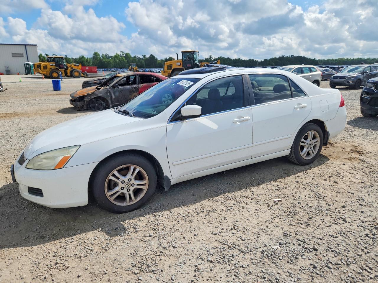 2006 Honda Accord Ex White vin: 1HGCM56746A144691