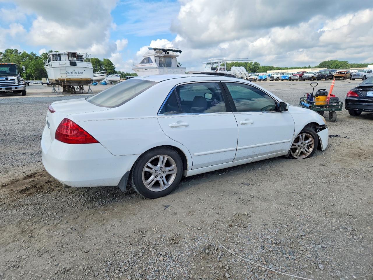 2006 Honda Accord Ex White vin: 1HGCM56746A144691