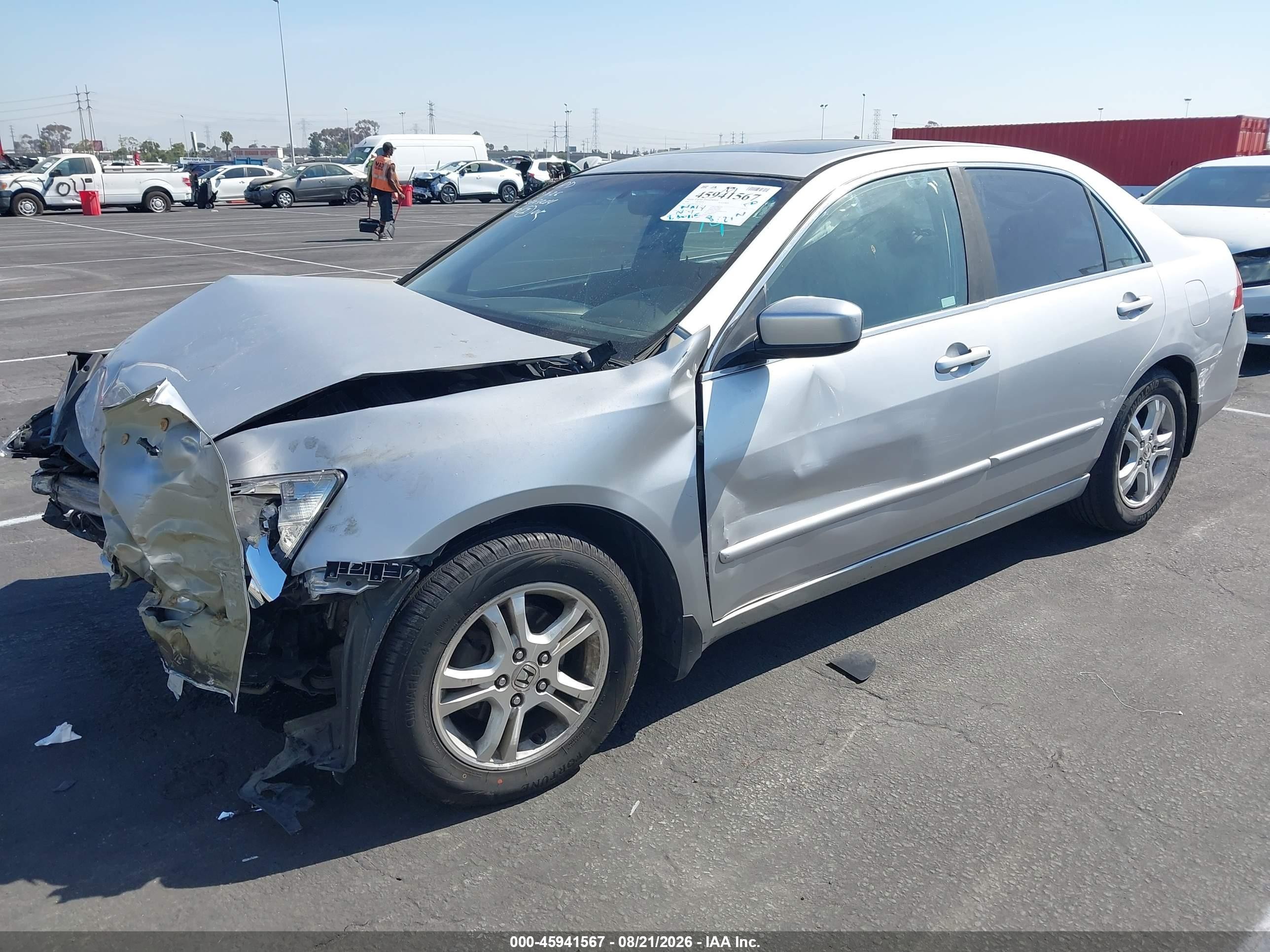 2006 Honda Accord 2.4 Ex Серебряный vin: 1HGCM56746A186424