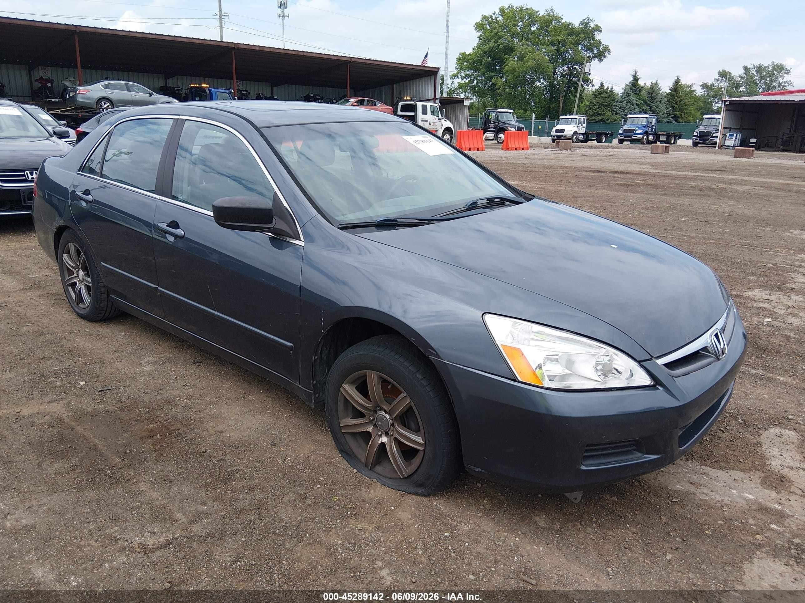 2007 Honda Accord 2.4 Ex Синий vin: 1HGCM56747A099804