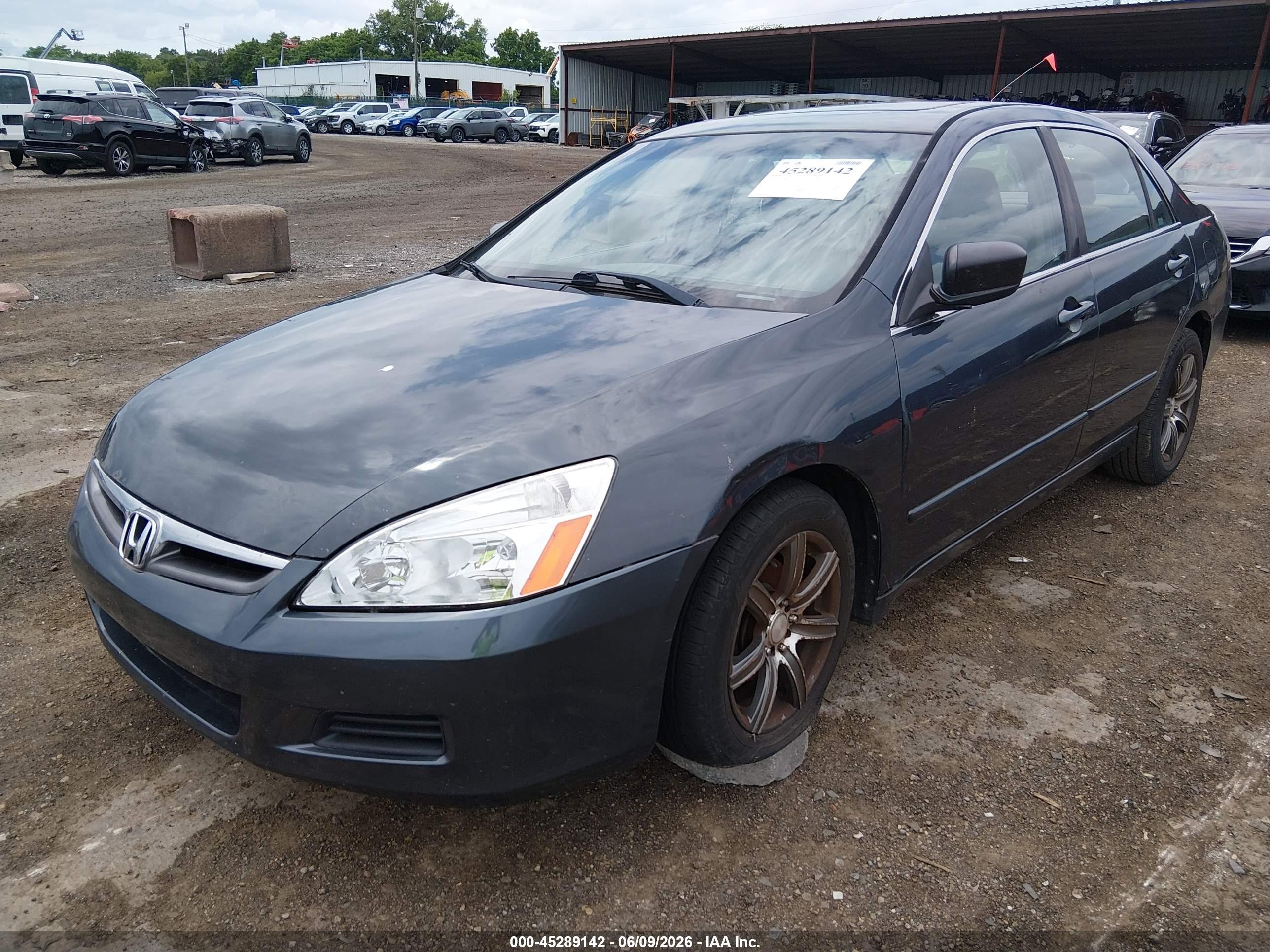 2007 Honda Accord 2.4 Ex Blue vin: 1HGCM56747A099804