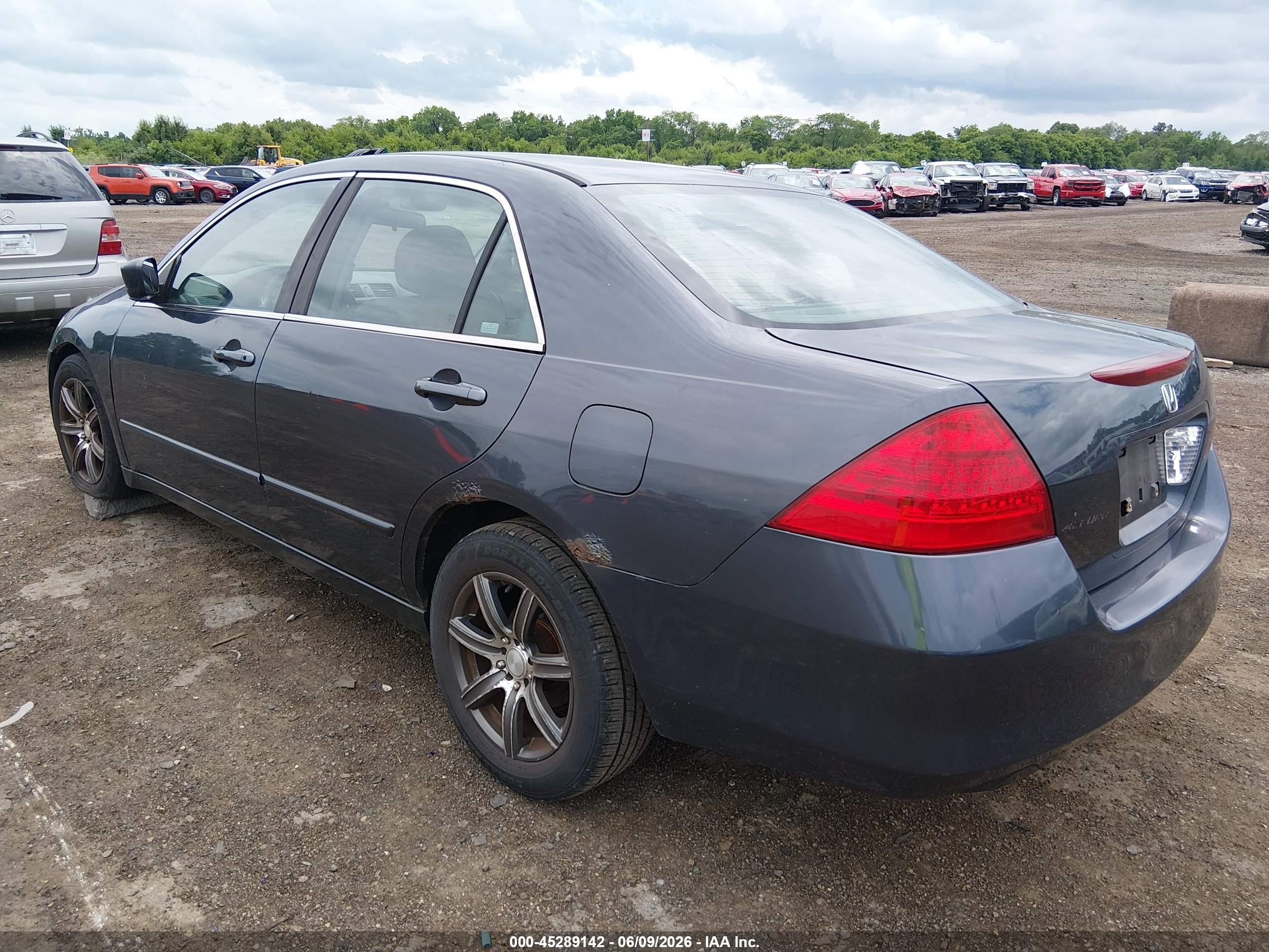 2007 Honda Accord 2.4 Ex Blue vin: 1HGCM56747A099804