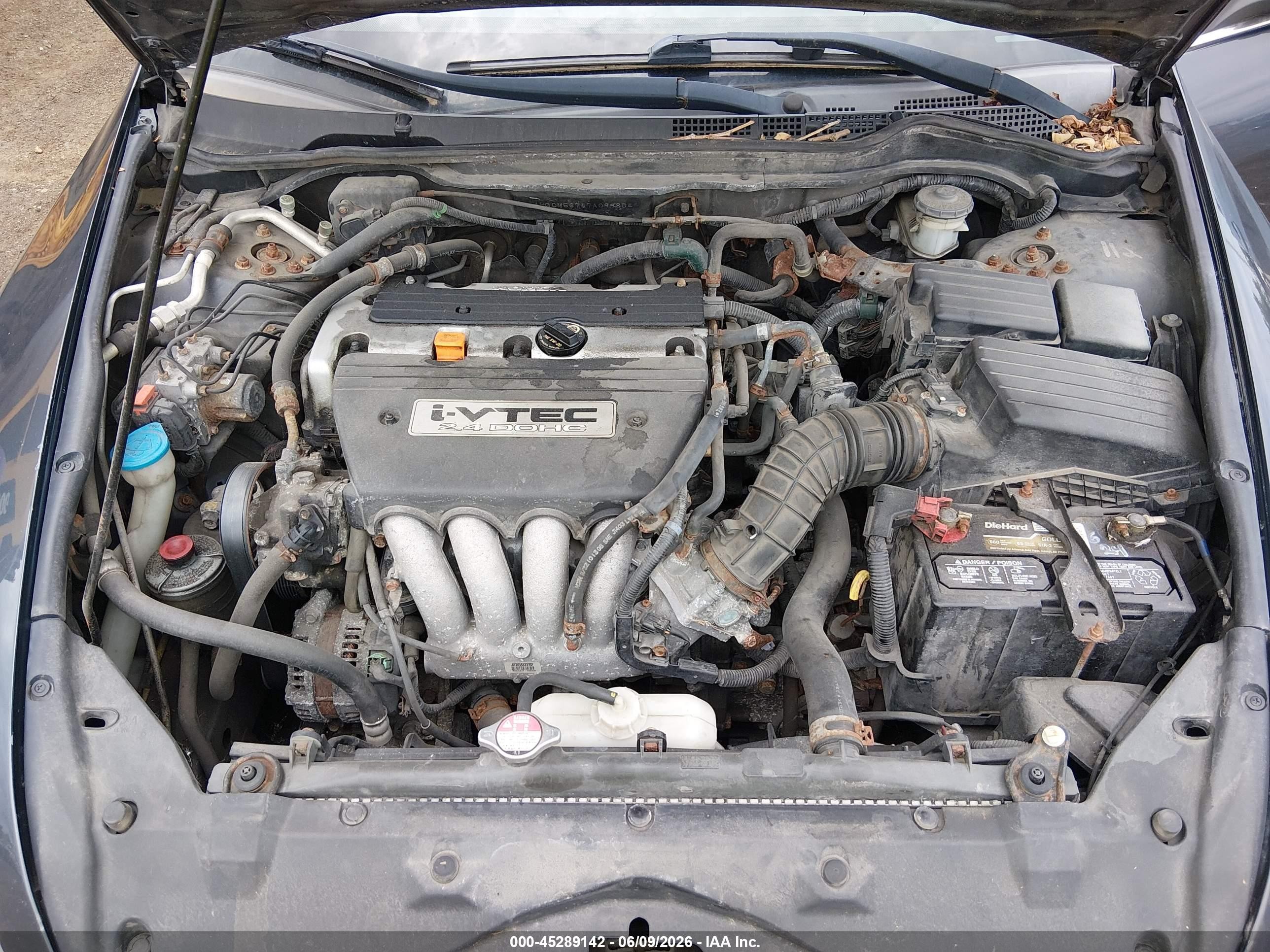 2007 Honda Accord 2.4 Ex Blue vin: 1HGCM56747A099804