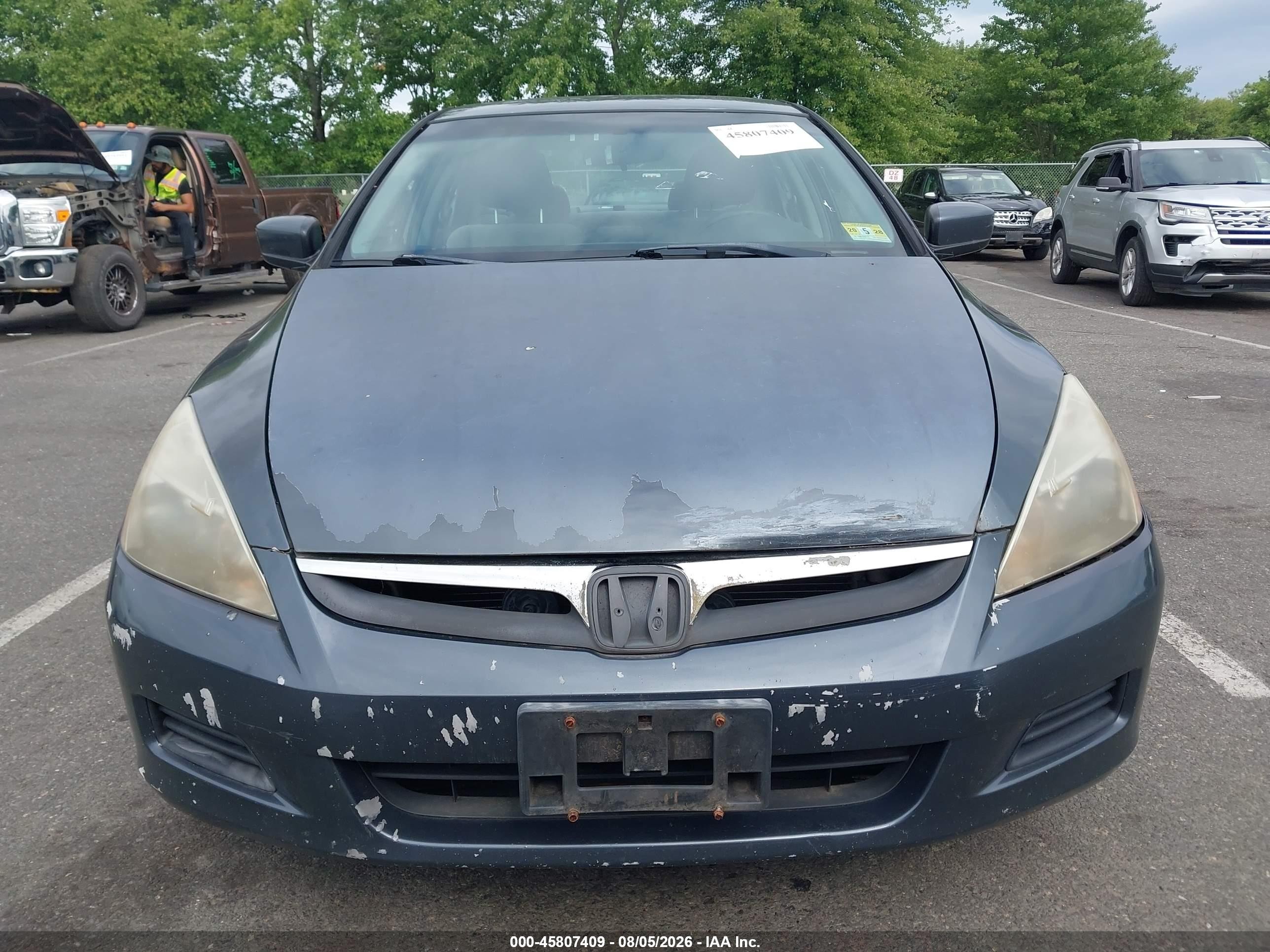 2007 Honda Accord 2.4 Ex Blue vin: 1HGCM56747A135684