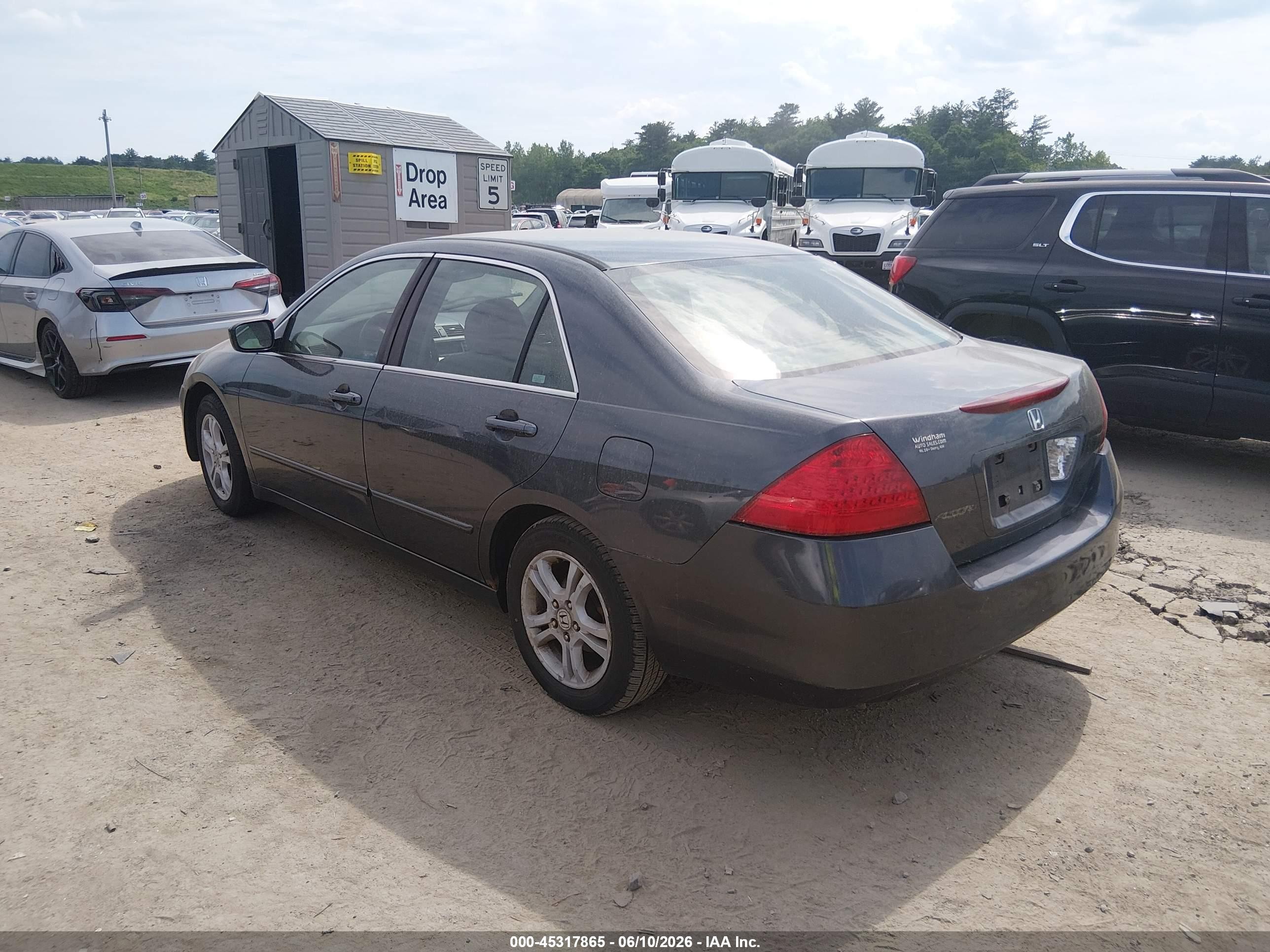 2007 Honda Accord 2.4 Ex Gray vin: 1HGCM56747A208780