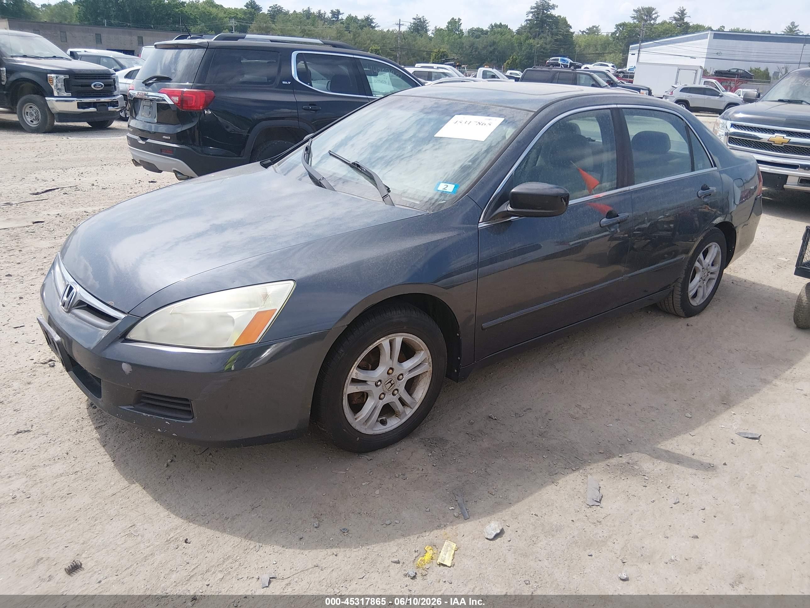 2007 Honda Accord 2.4 Ex Gray vin: 1HGCM56747A208780