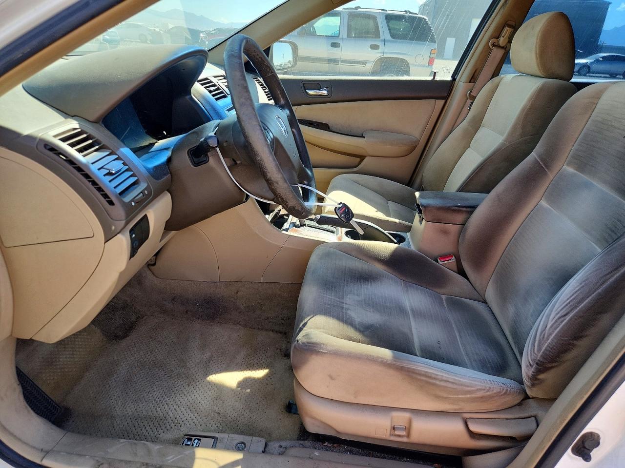 2007 Honda Accord Ex White vin: 1HGCM56747A227653