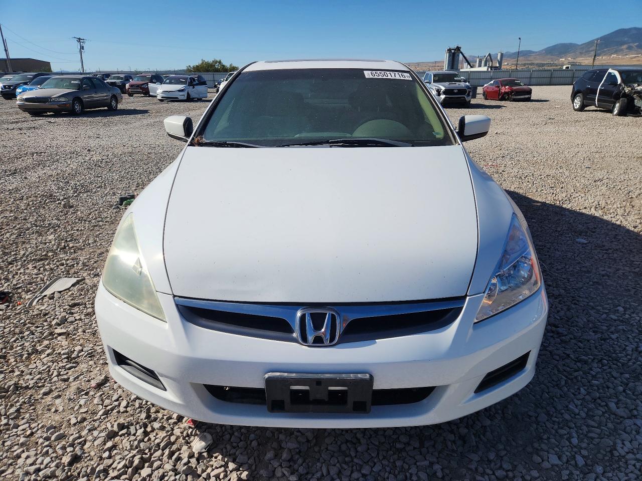 2007 Honda Accord Ex White vin: 1HGCM56747A227653