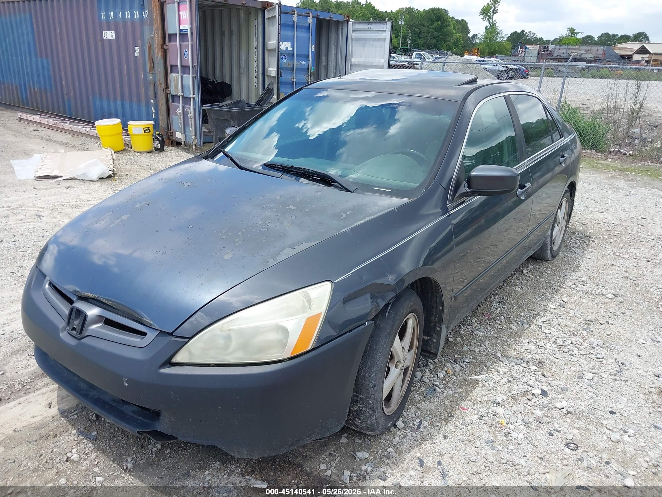 2004 Honda Accord 2.4 Ex Gray vin: 1HGCM56754A178233