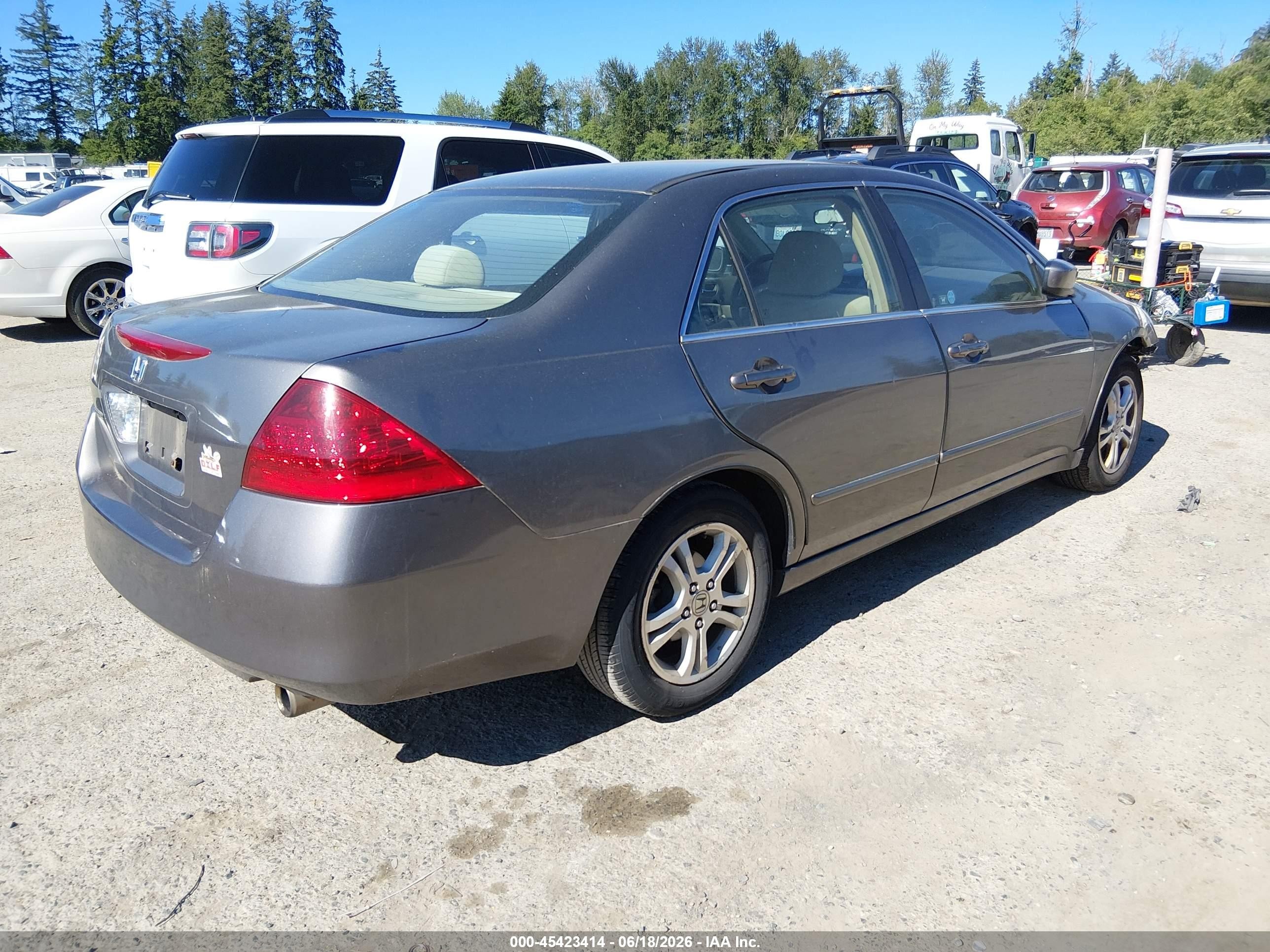 2006 Honda Accord 2.4 Ex Brown vin: 1HGCM56756A003306