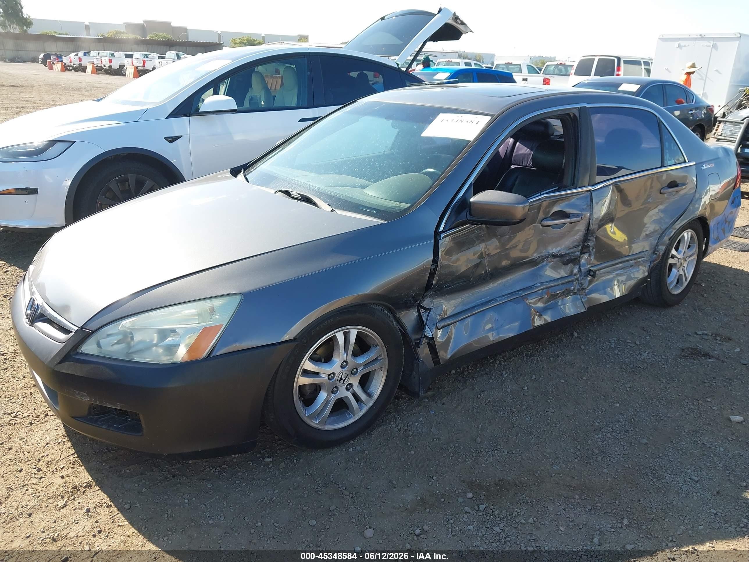 2006 Honda Accord 2.4 Ex Gray vin: 1HGCM56756A053994