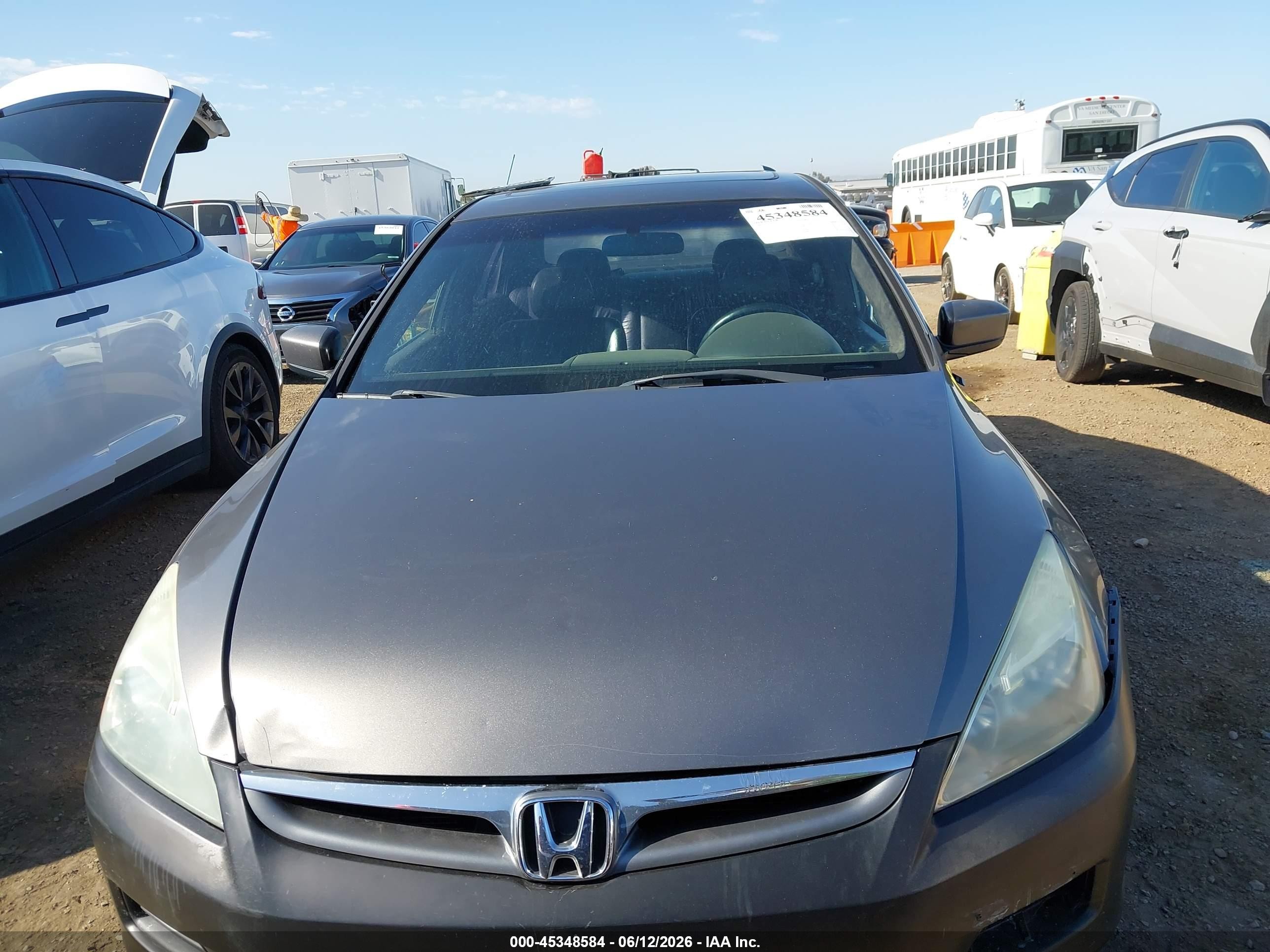 2006 Honda Accord 2.4 Ex Gray vin: 1HGCM56756A053994
