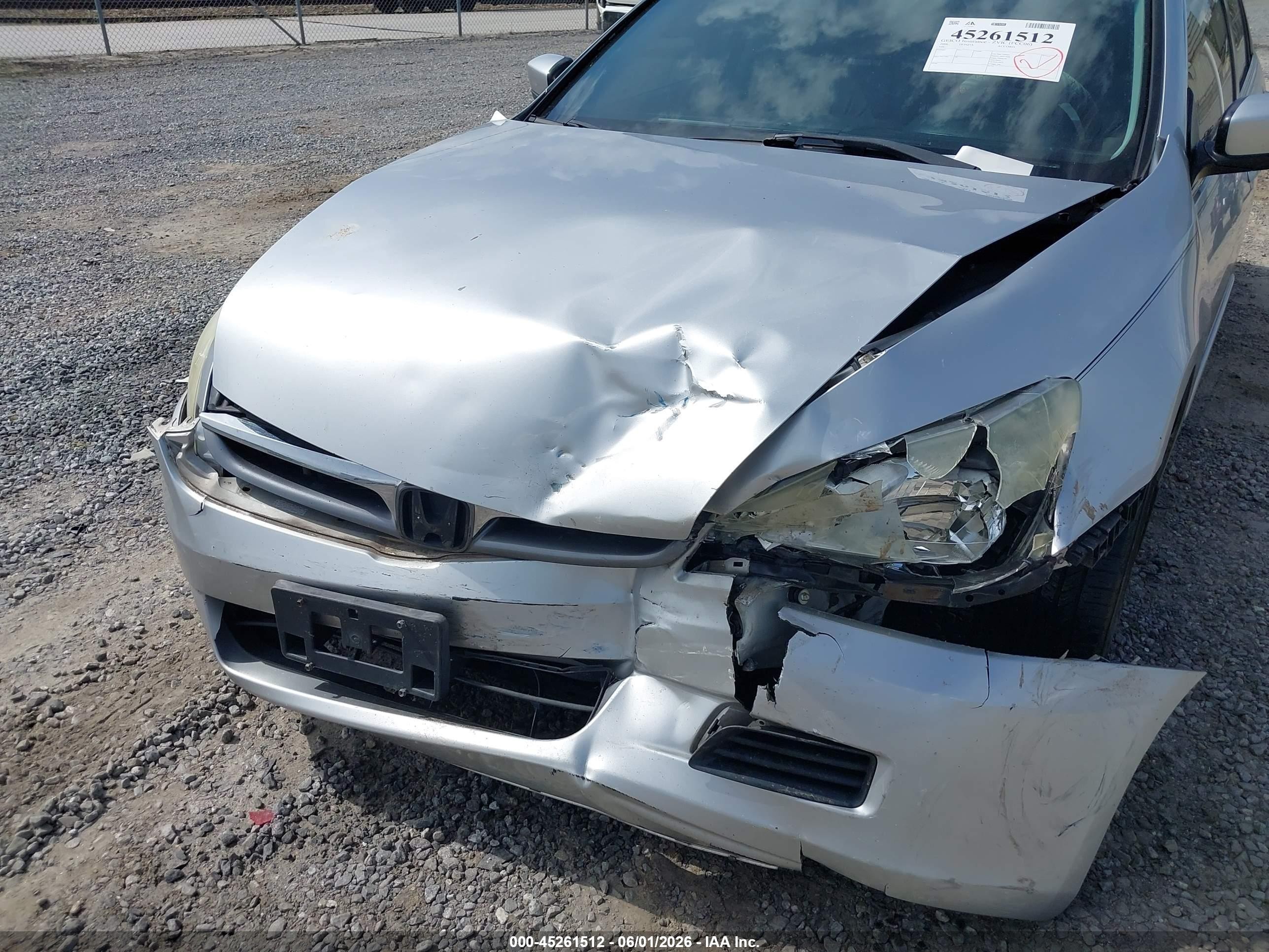 2006 Honda Accord 2.4 Ex Серебряный vin: 1HGCM56756A079916
