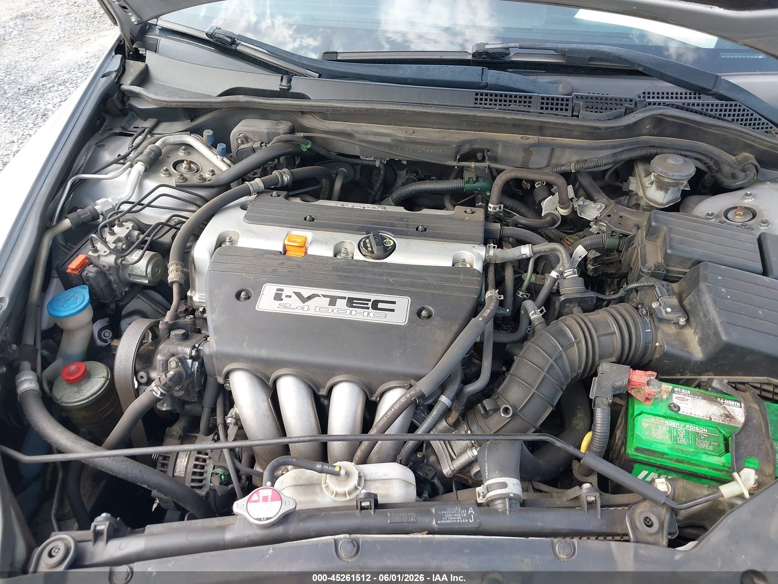 2006 Honda Accord 2.4 Ex Серебряный vin: 1HGCM56756A079916