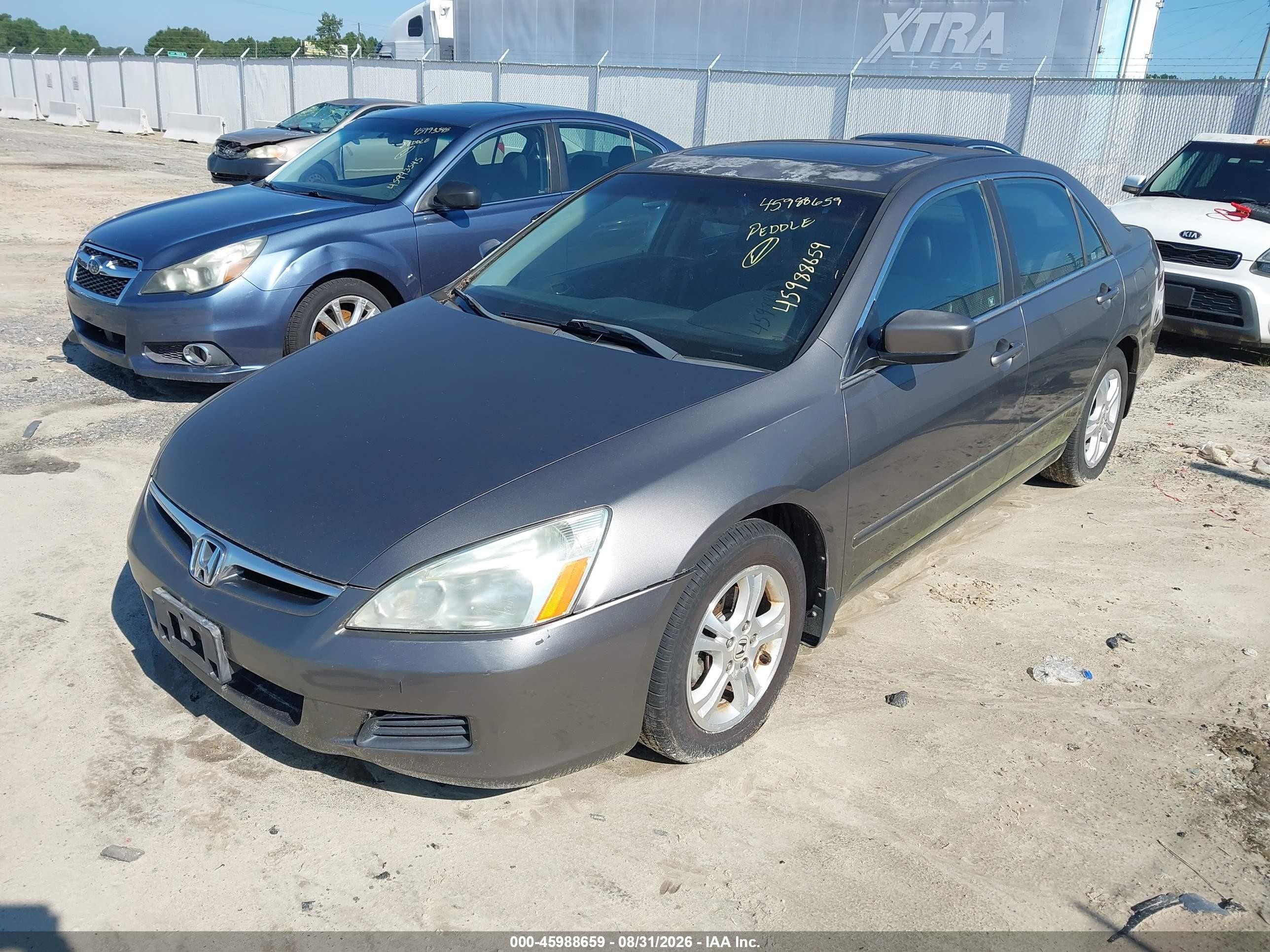 2006 Honda Accord 2.4 Ex Gray vin: 1HGCM56756A081388
