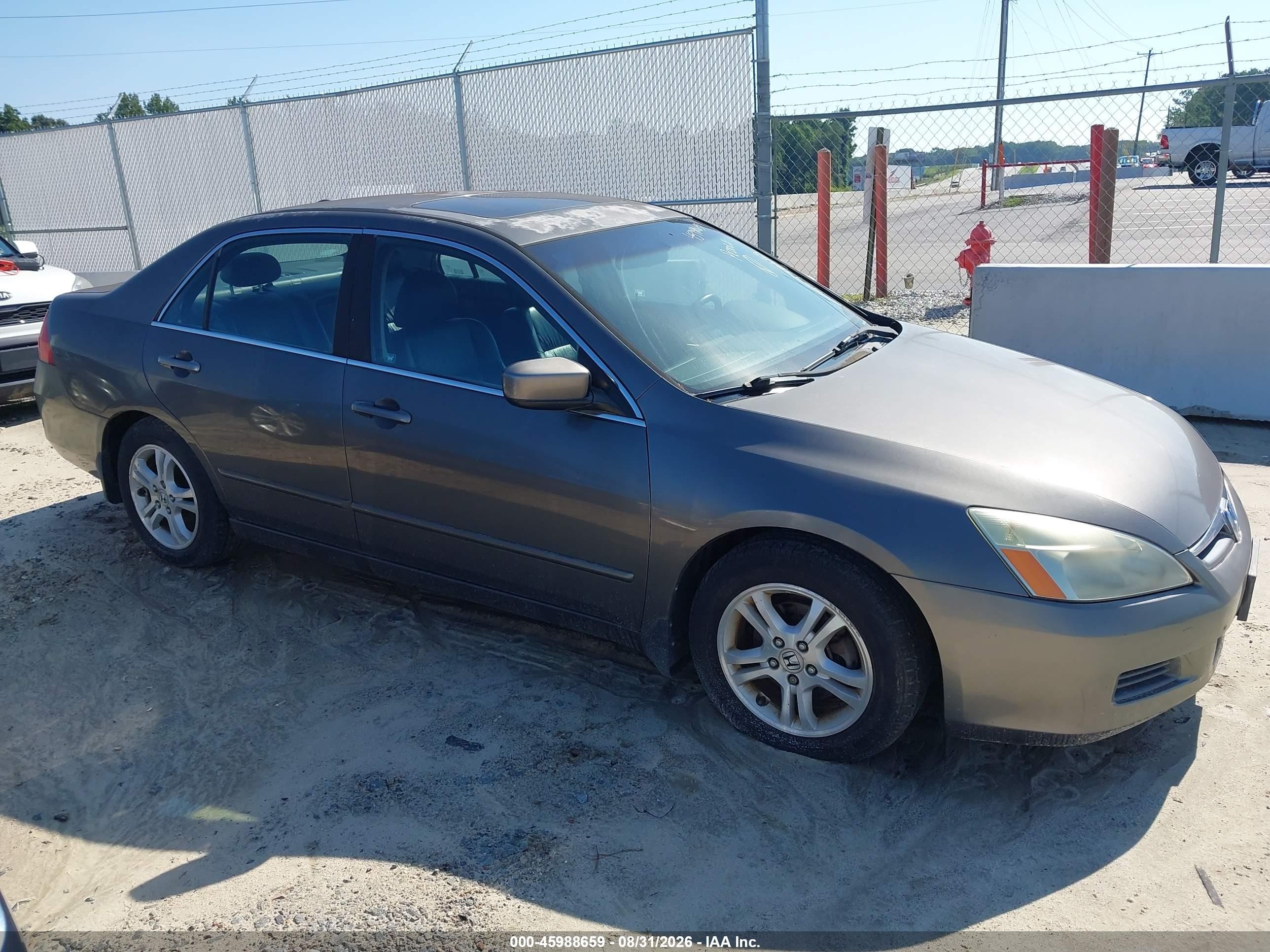 2006 Honda Accord 2.4 Ex Gray vin: 1HGCM56756A081388
