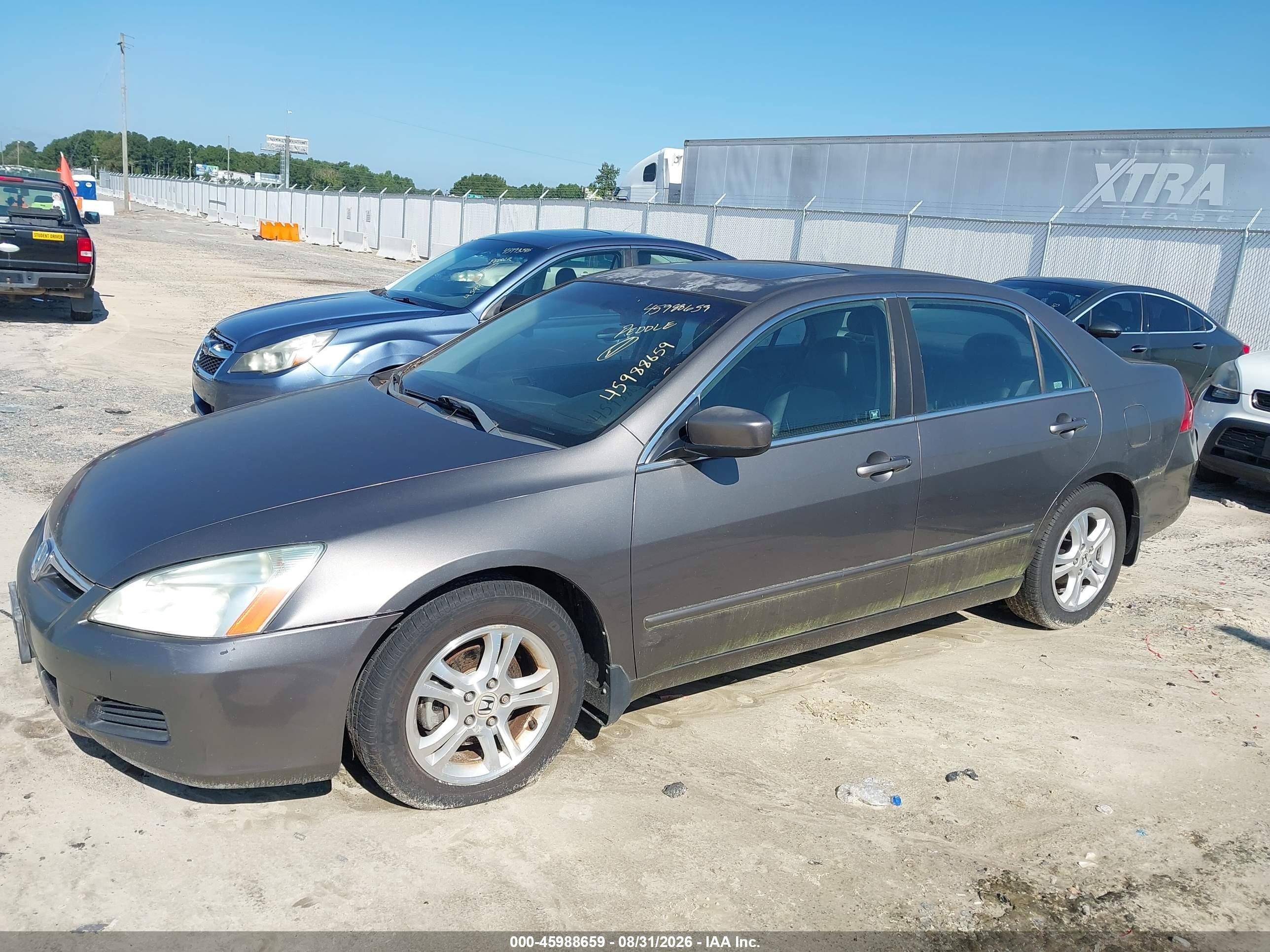 2006 Honda Accord 2.4 Ex Gray vin: 1HGCM56756A081388