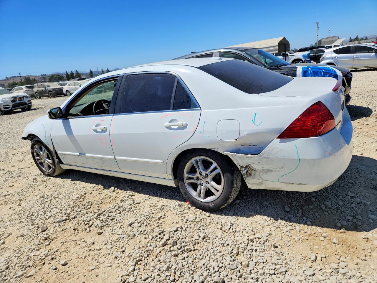 2006 Honda Accord Ex White vin: 1HGCM56756A125440