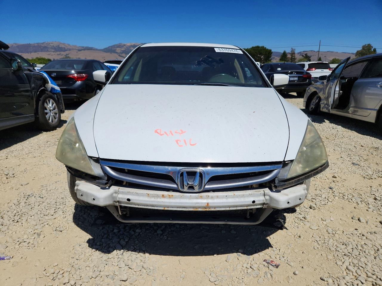 2006 Honda Accord Ex White vin: 1HGCM56756A125440
