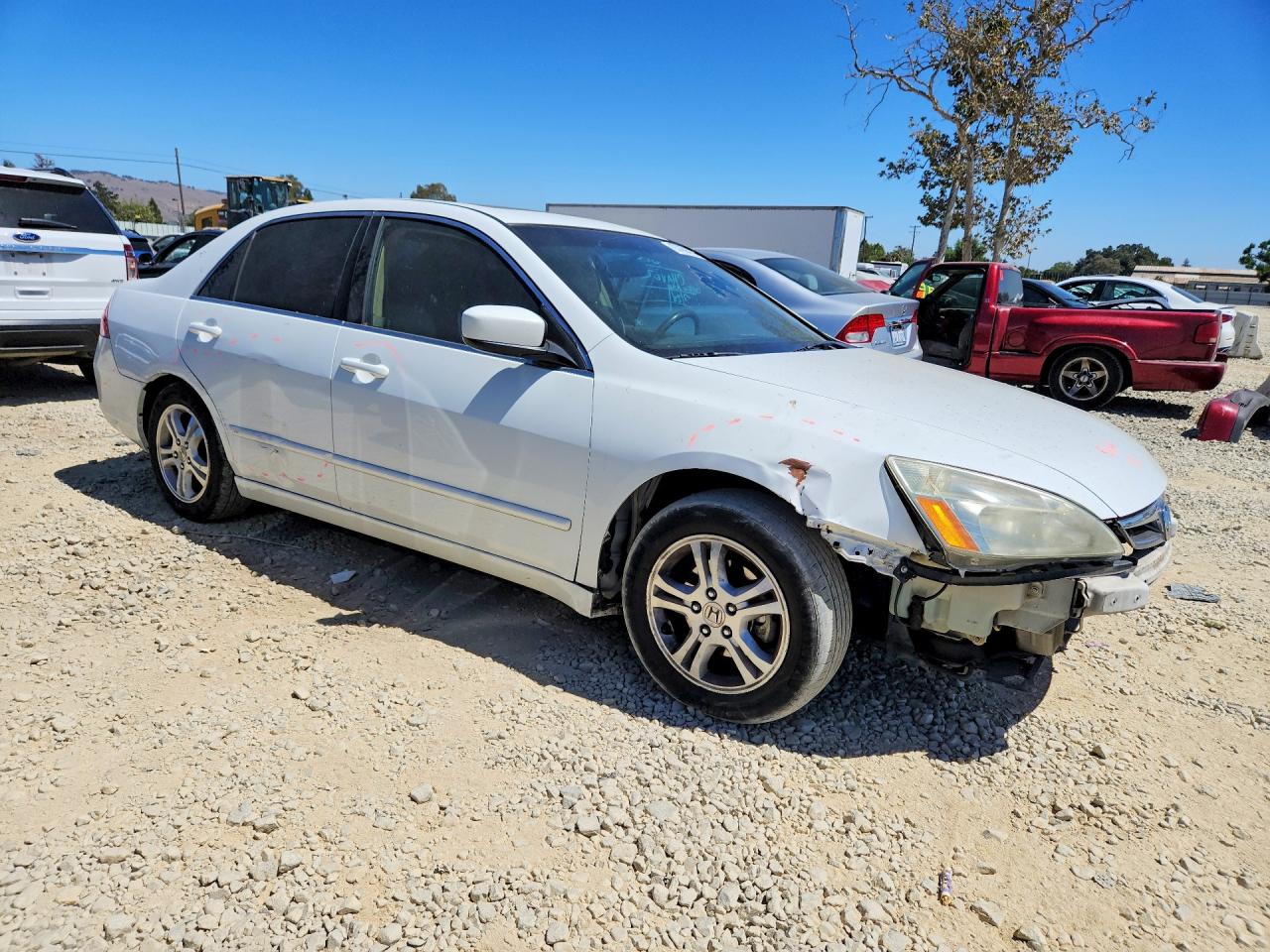 2006 Honda Accord Ex White vin: 1HGCM56756A125440
