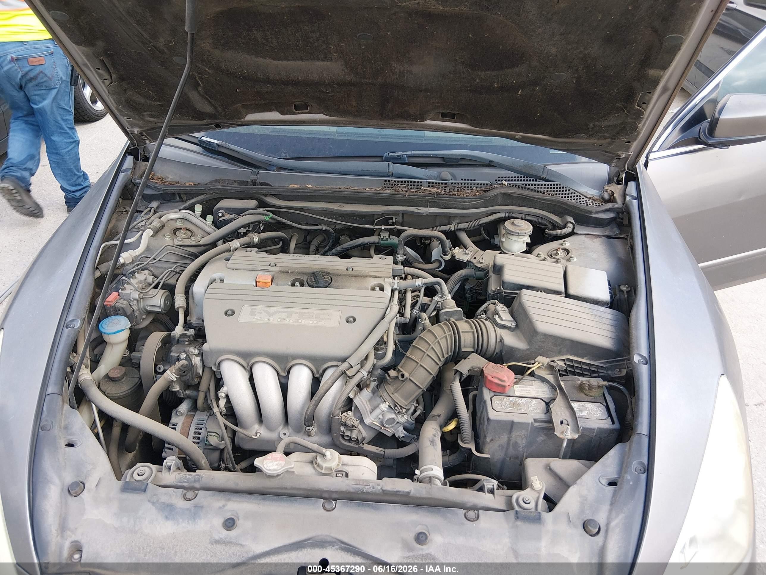 2006 Honda Accord 2.4 Ex Gray vin: 1HGCM56756A165873