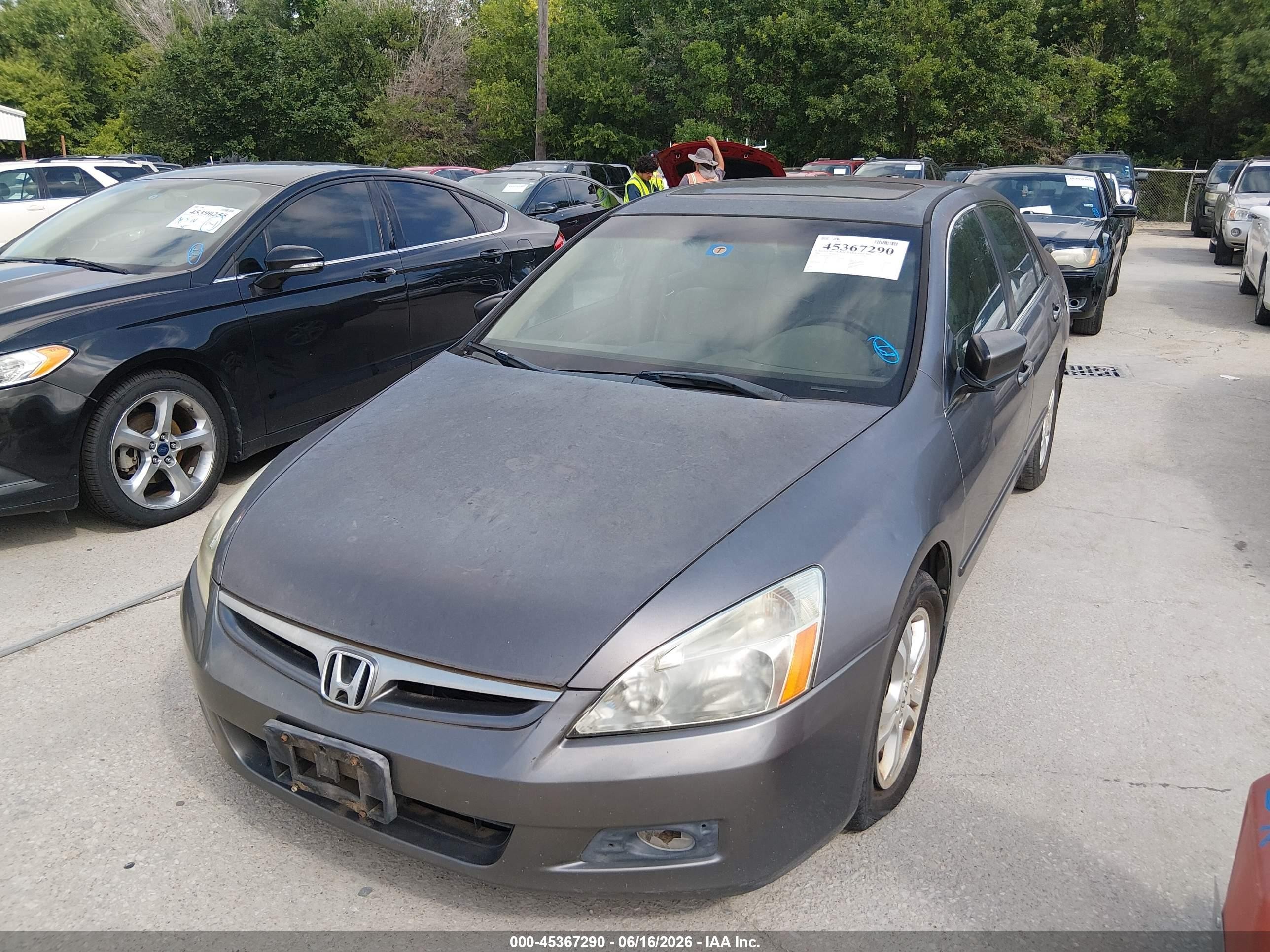 2006 Honda Accord 2.4 Ex Gray vin: 1HGCM56756A165873