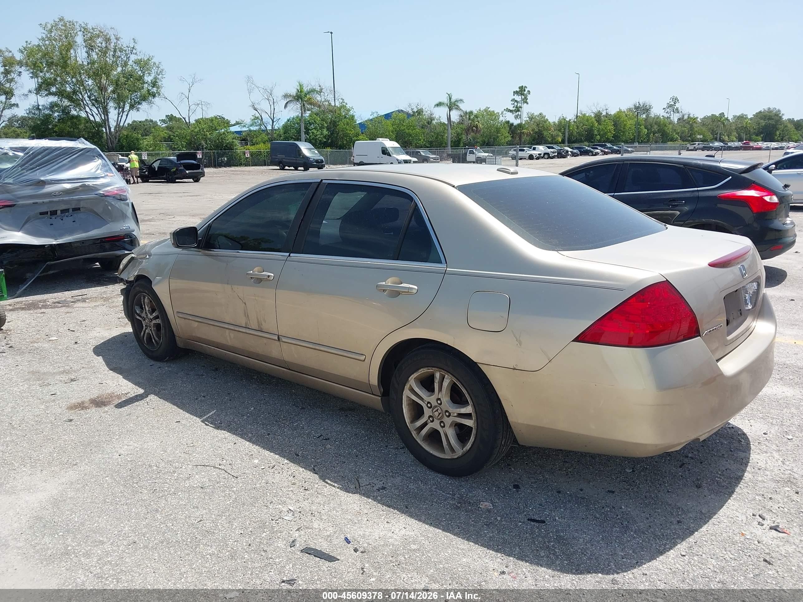 2006 Honda Accord 2.4 Ex Желто-коричневый vin: 1HGCM56756A167686
