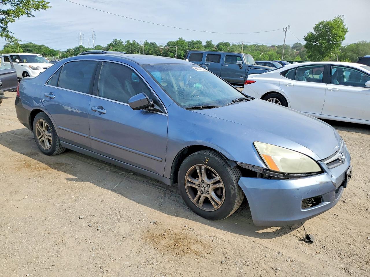 2007 Honda Accord Blue vin: 1HGCM56757A006353
