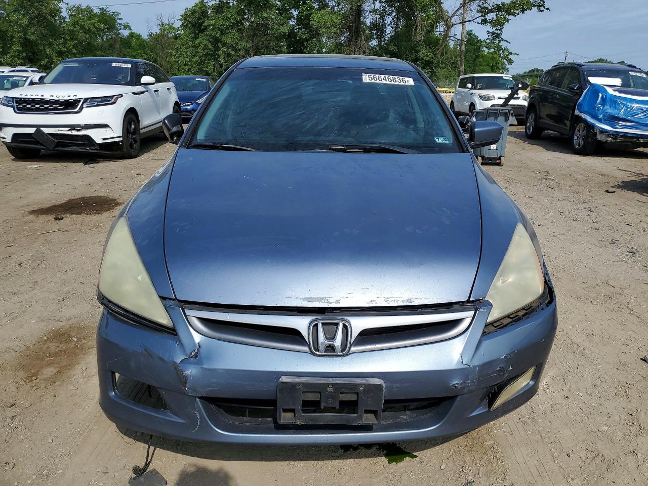 2007 Honda Accord Blue vin: 1HGCM56757A006353