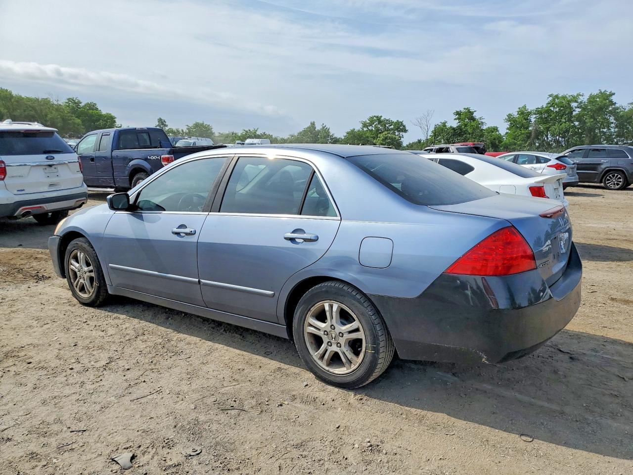 2007 Honda Accord Blue vin: 1HGCM56757A006353