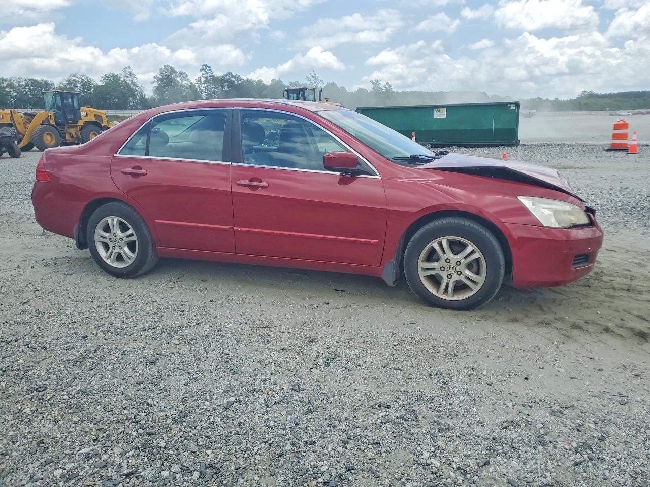 2007 Honda Accord Red vin: 1HGCM56757A006949