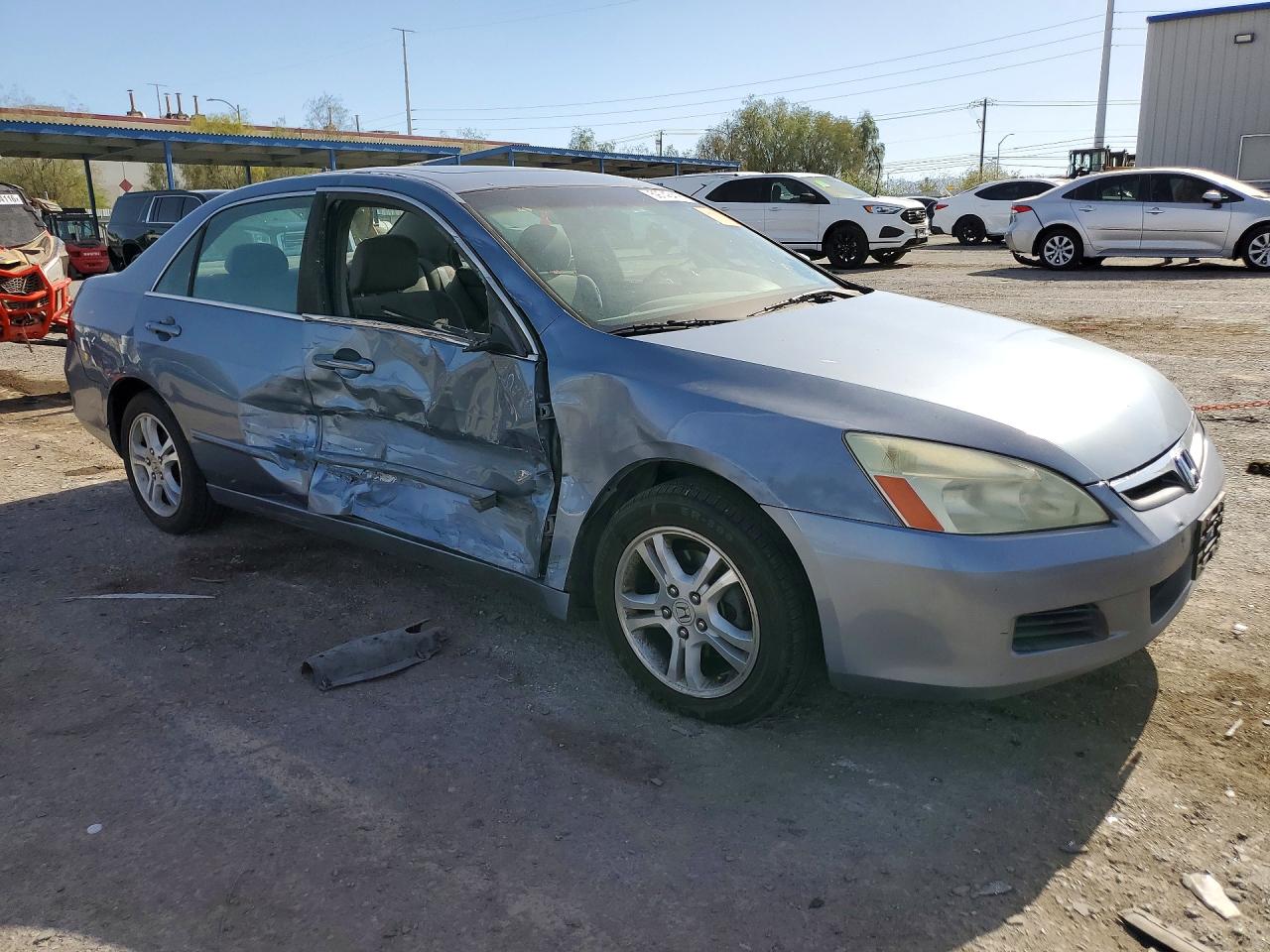 2007 Honda Accord Blue vin: 1HGCM56757A097771