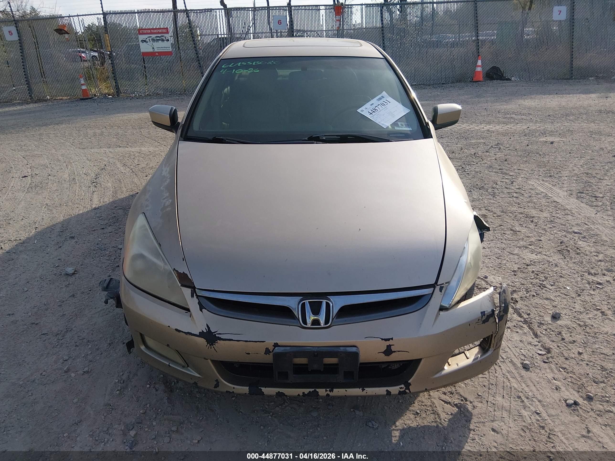 2007 Honda Accord 2.4 Ex Champagne vin: 1HGCM56757A150629